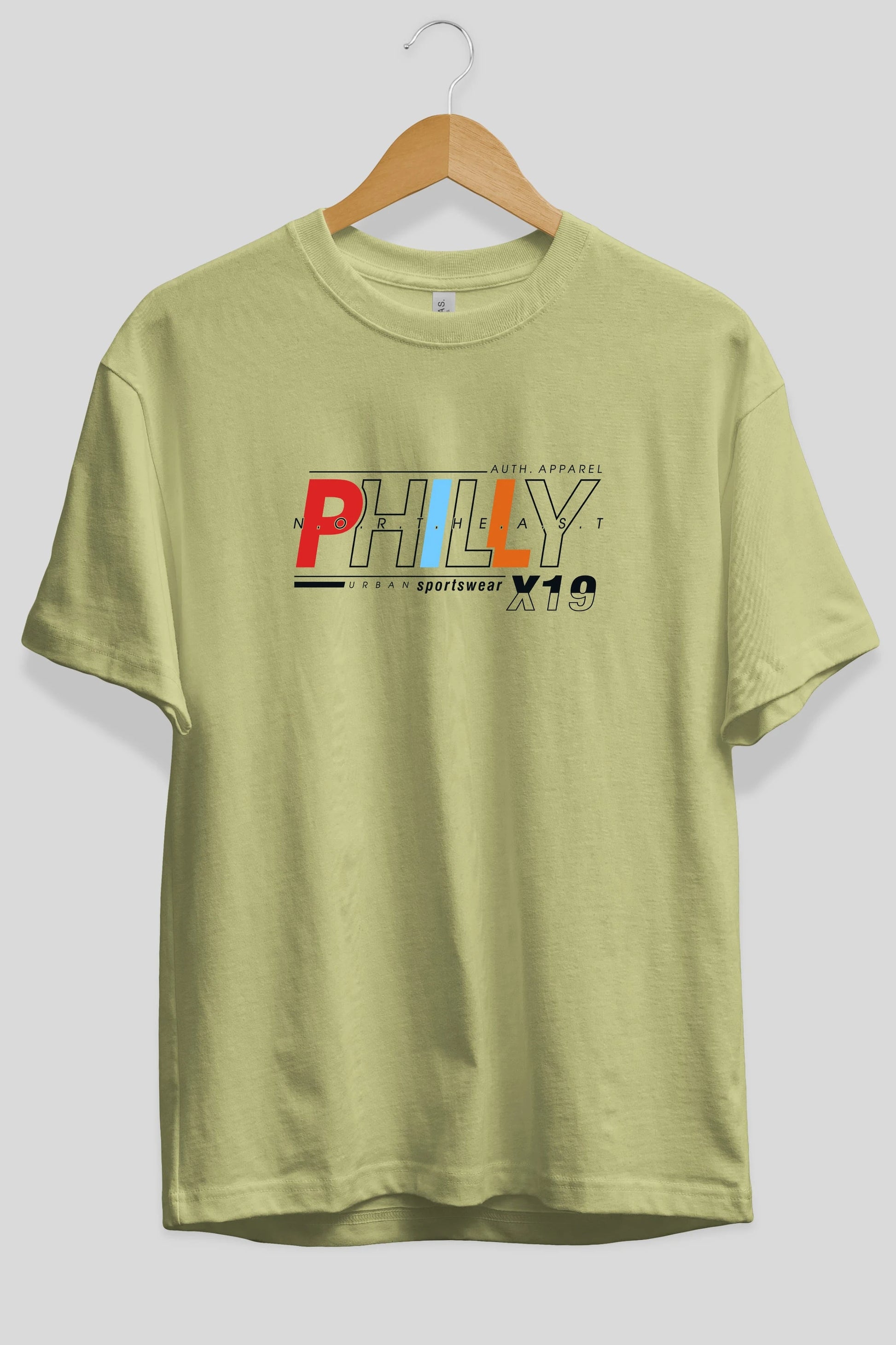 Philly Ön Baskılı Oversize t-shirt Erkek Kadın Unisex