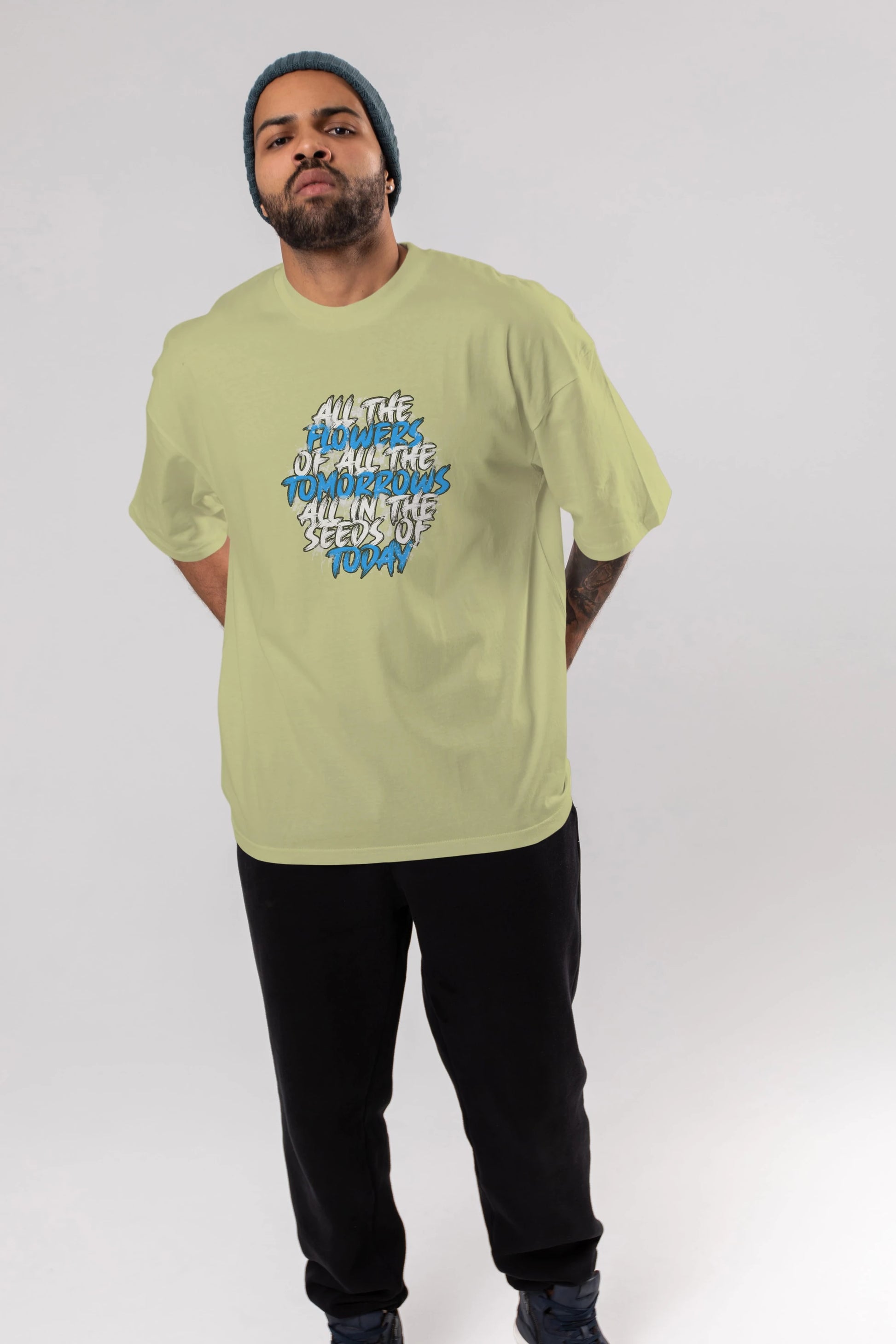 All The Flowers Ön Baskılı Oversize t-shirt Erkek Kadın Unisex