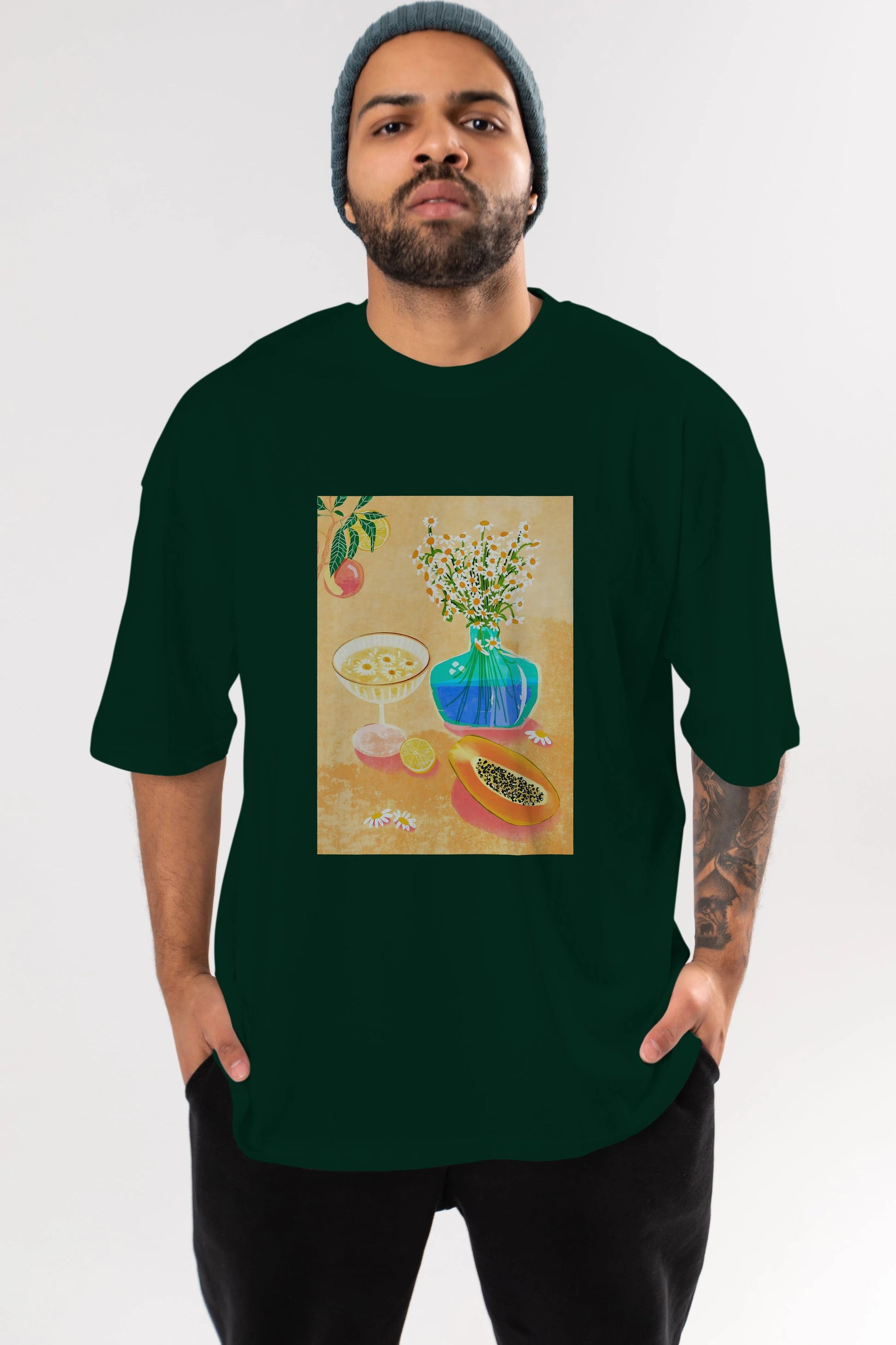 Cheers 2 Ön Baskılı Oversize t-shirt Erkek Kadın Unisex %100 Pamuk Bisiklet Yaka tişort