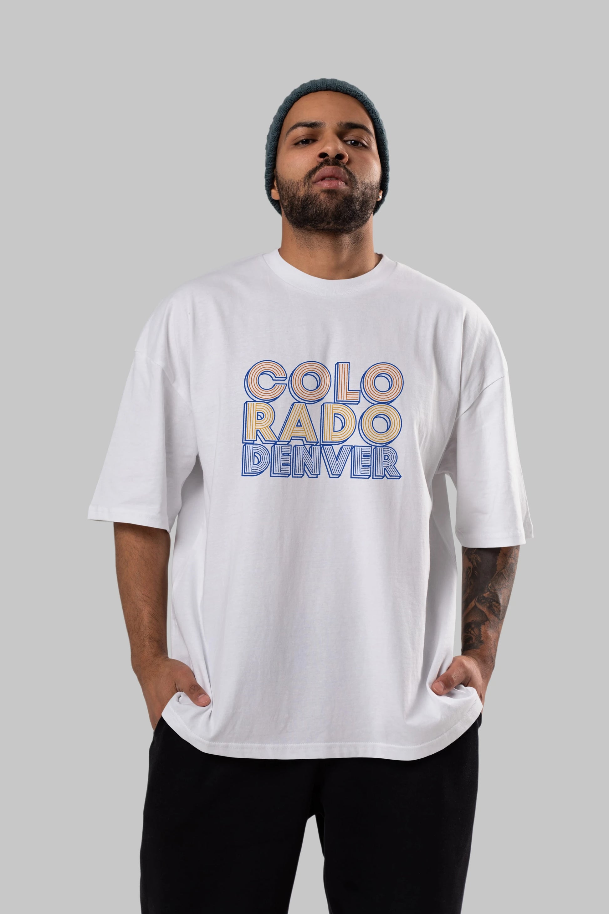 Colorado Denver Ön Baskılı Oversize t-shirt Erkek Kadın Unisex
