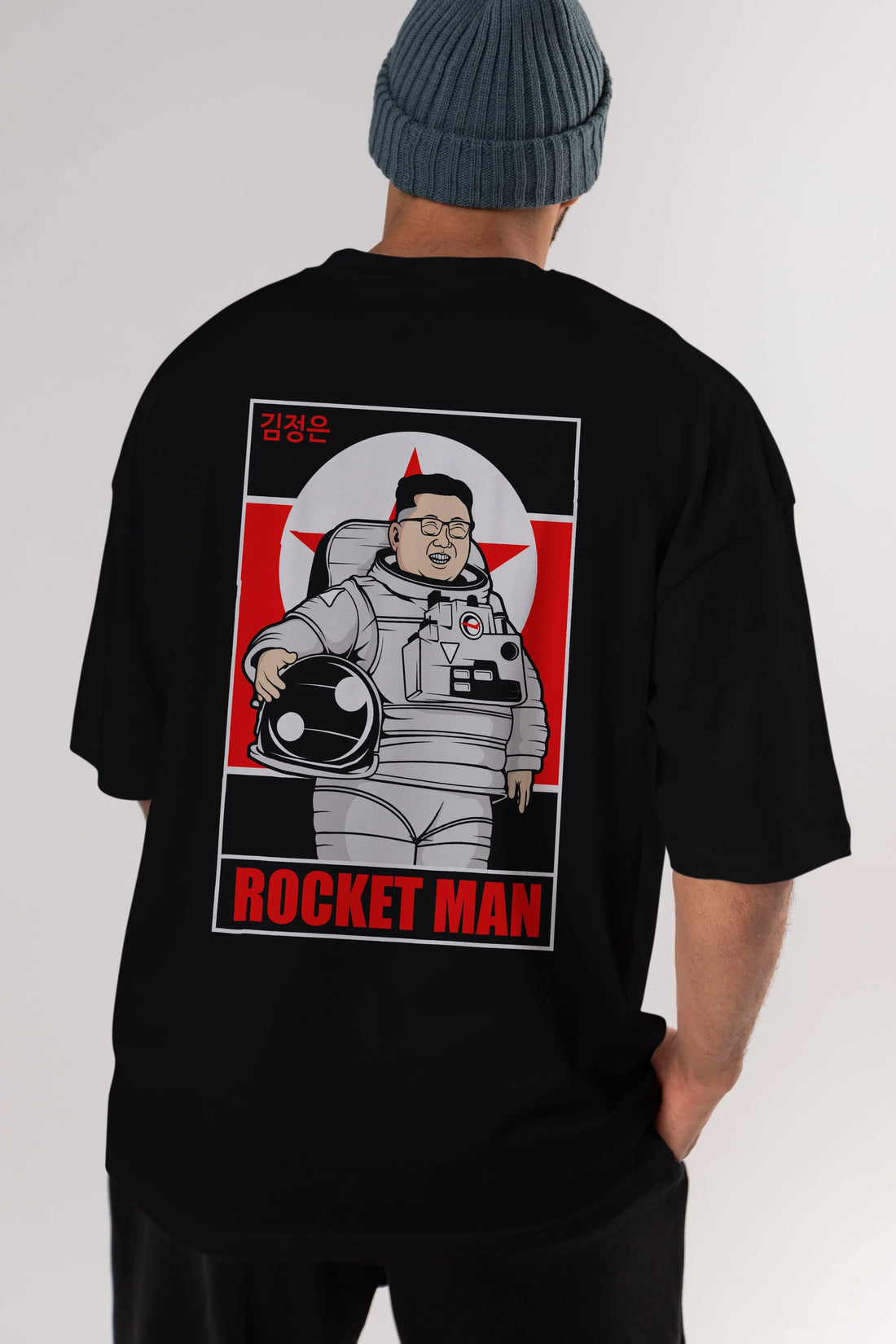 Astronot Kim Arka Baskılı Oversize t-shirt Erkek Kadın Unisex %100 Pamuk tişort