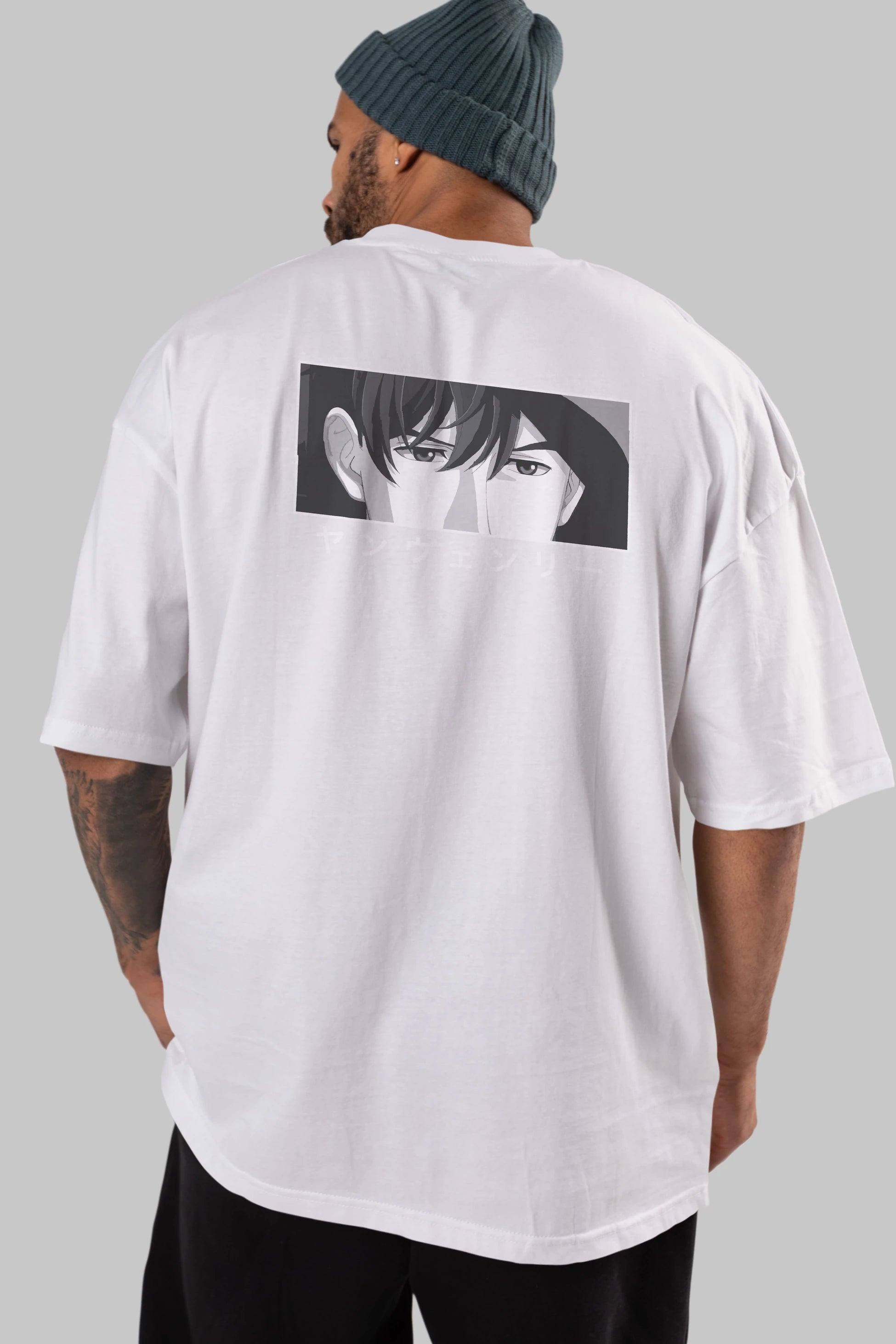 Wen-li Yang 1 Anime Arka Baskılı Oversize t-shirt Erkek Kadın Unisex