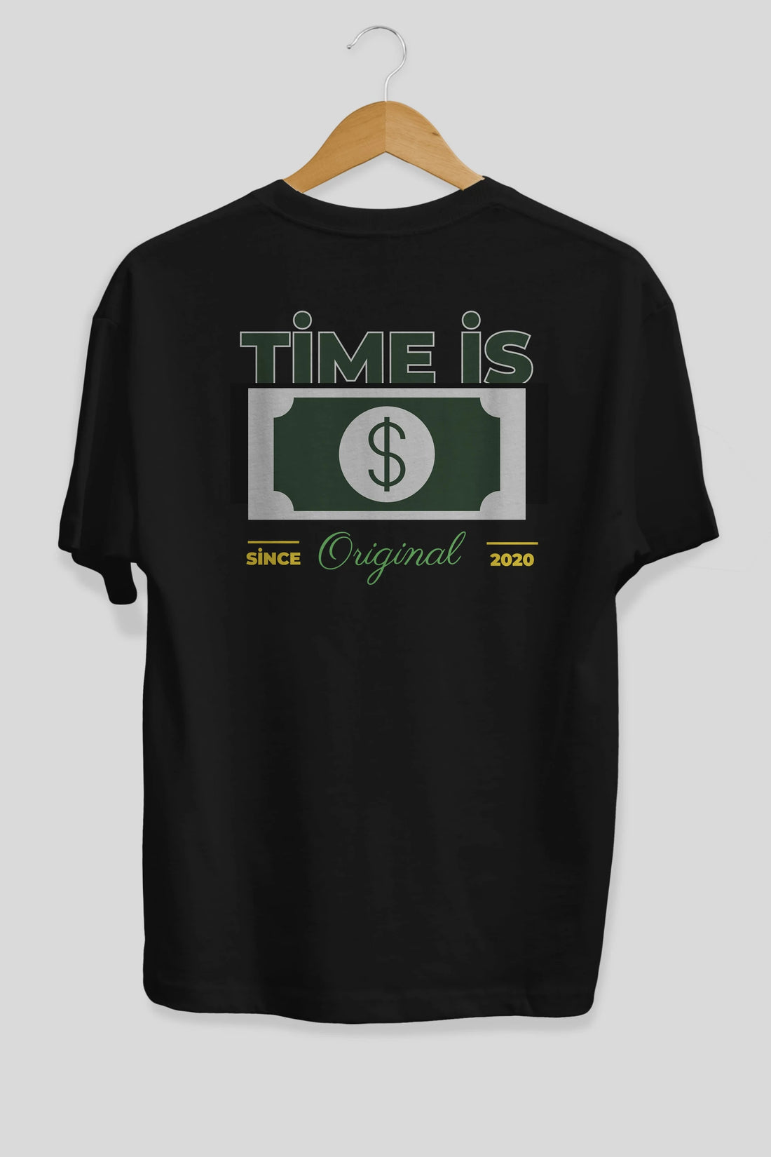 Time is Original Arka Baskılı Oversize t-shirt Erkek Kadın Unisex