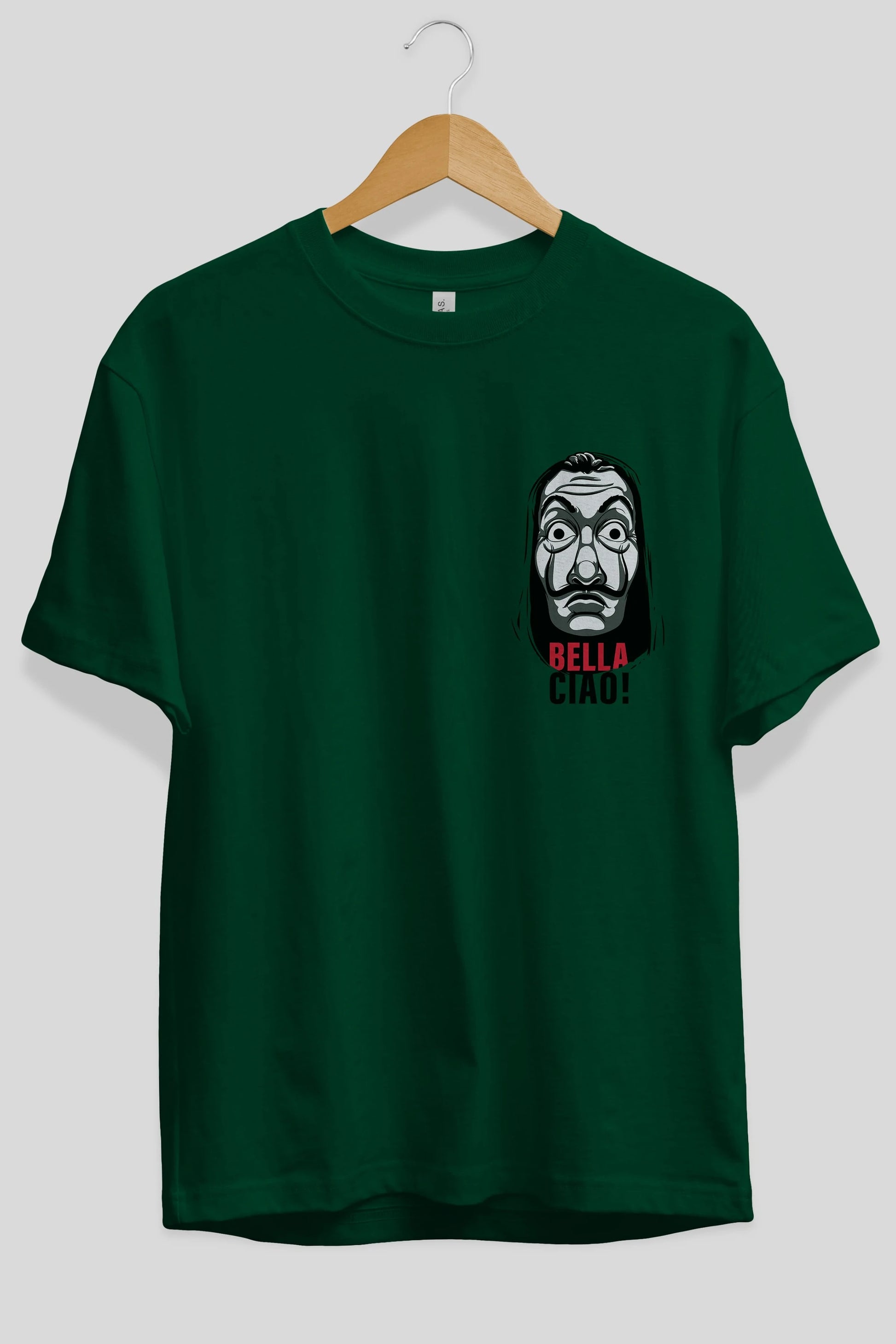 La Casa De Papel (12) Ön Sol Baskılı Oversize t-shirt Erkek Kadın Unisex %100 Pamuk Bisiklet Yaka tişort
