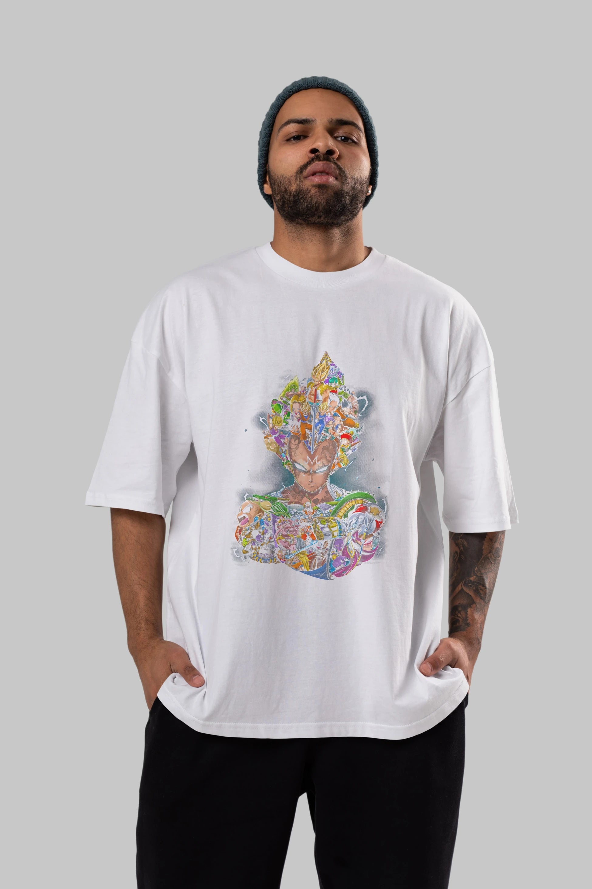 DRAGON BALL ART (3) Anime Ön Baskılı Oversize t-shirt %100 pamuk Erkek Kadın Unisex
