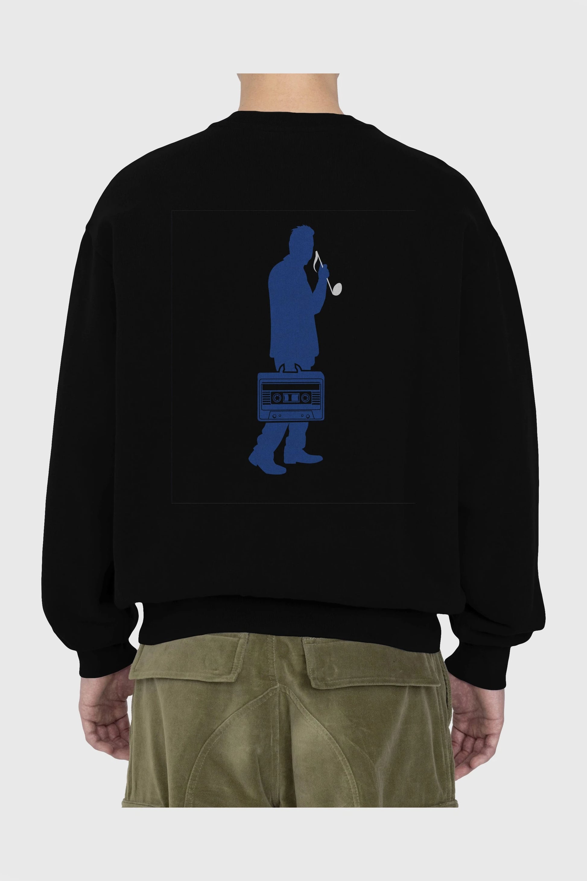 Sound Collector Arka Baskılı Oversize Sweatshirt Erkek Kadın Unisex
