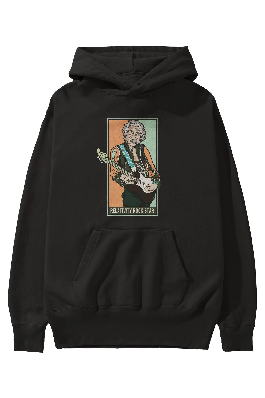 Jimmy Einstein Ön Baskılı Hoodie Oversize Kapüşonlu Sweatshirt Erkek Kadın Unisex