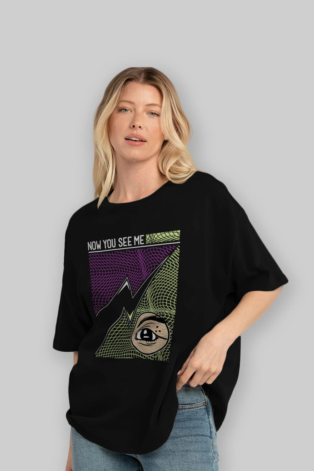 Now You See Me Ön Baskılı Oversize t-shirt Erkek Kadın Unisex