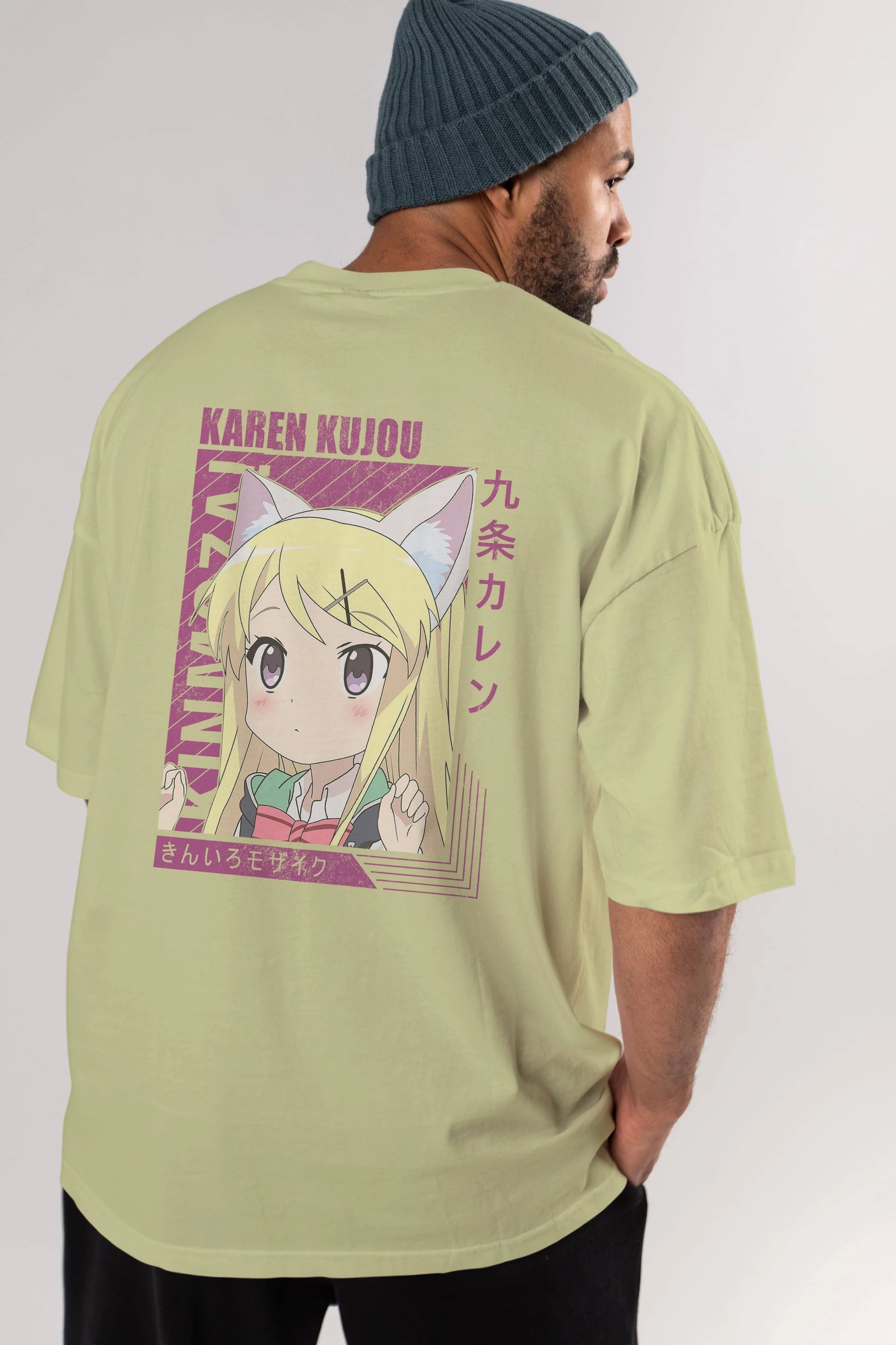Karen Kujou 4 Anime Arka Baskılı Oversize t-shirt Erkek Kadın Unisex