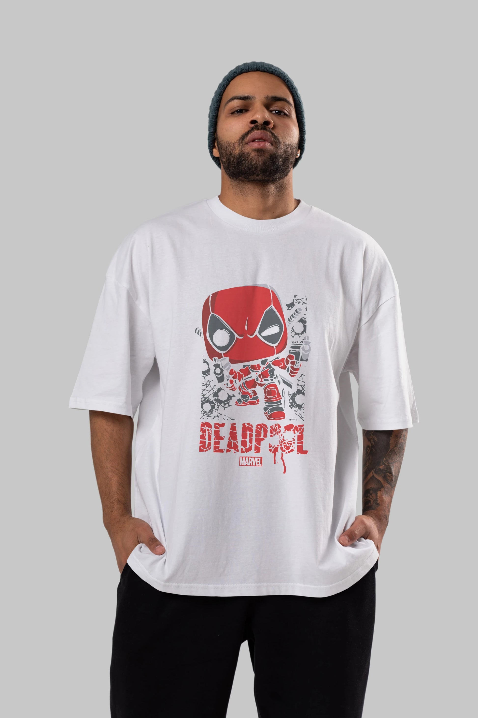 Deadpool (8) Ön Baskılı Oversize t-shirt Erkek Kadın Unisex %100 Pamuk Bisiklet Yaka tişort