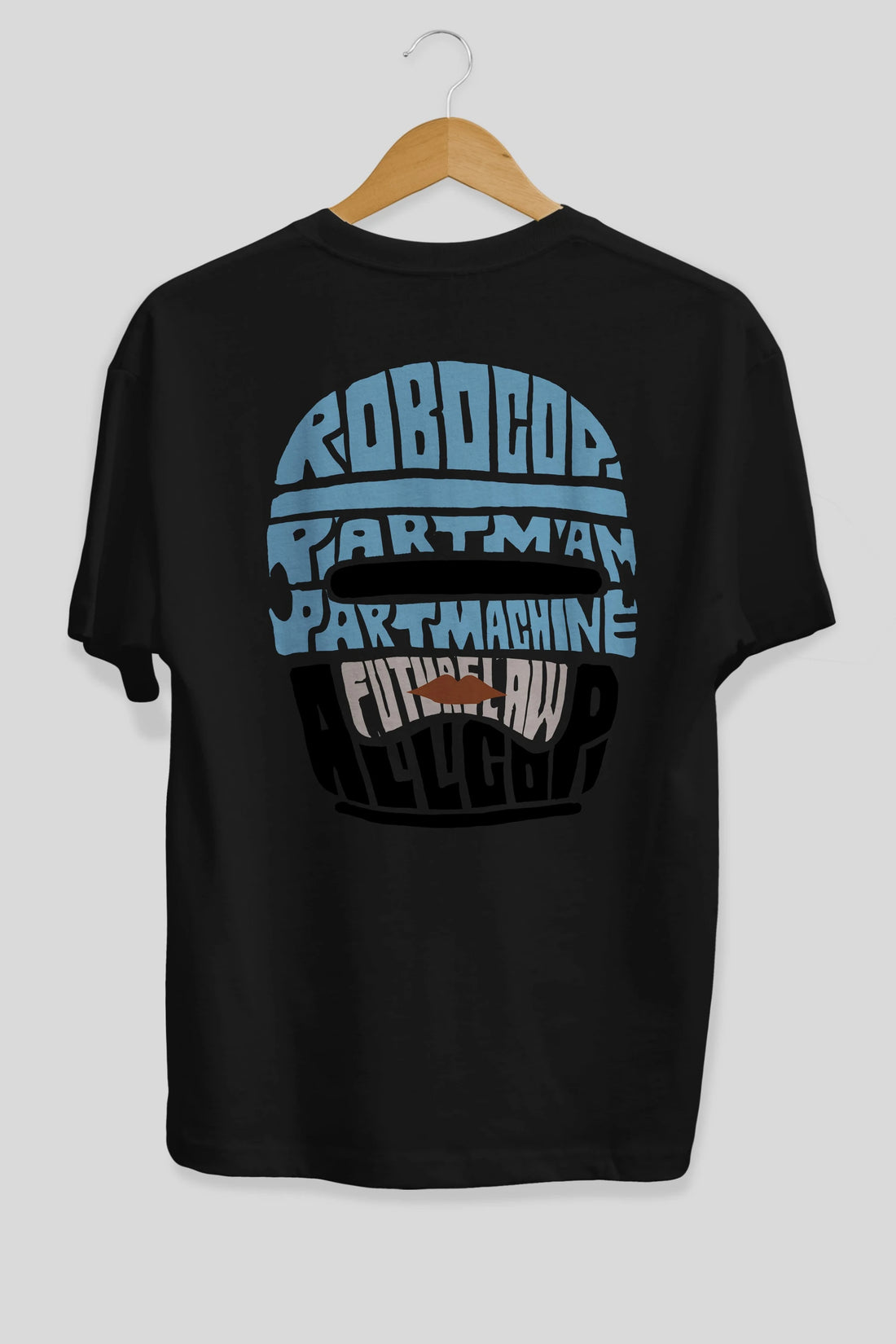 Robocop Arka Baskılı Oversize t-shirt %100 pamuk Erkek Kadın Unisex