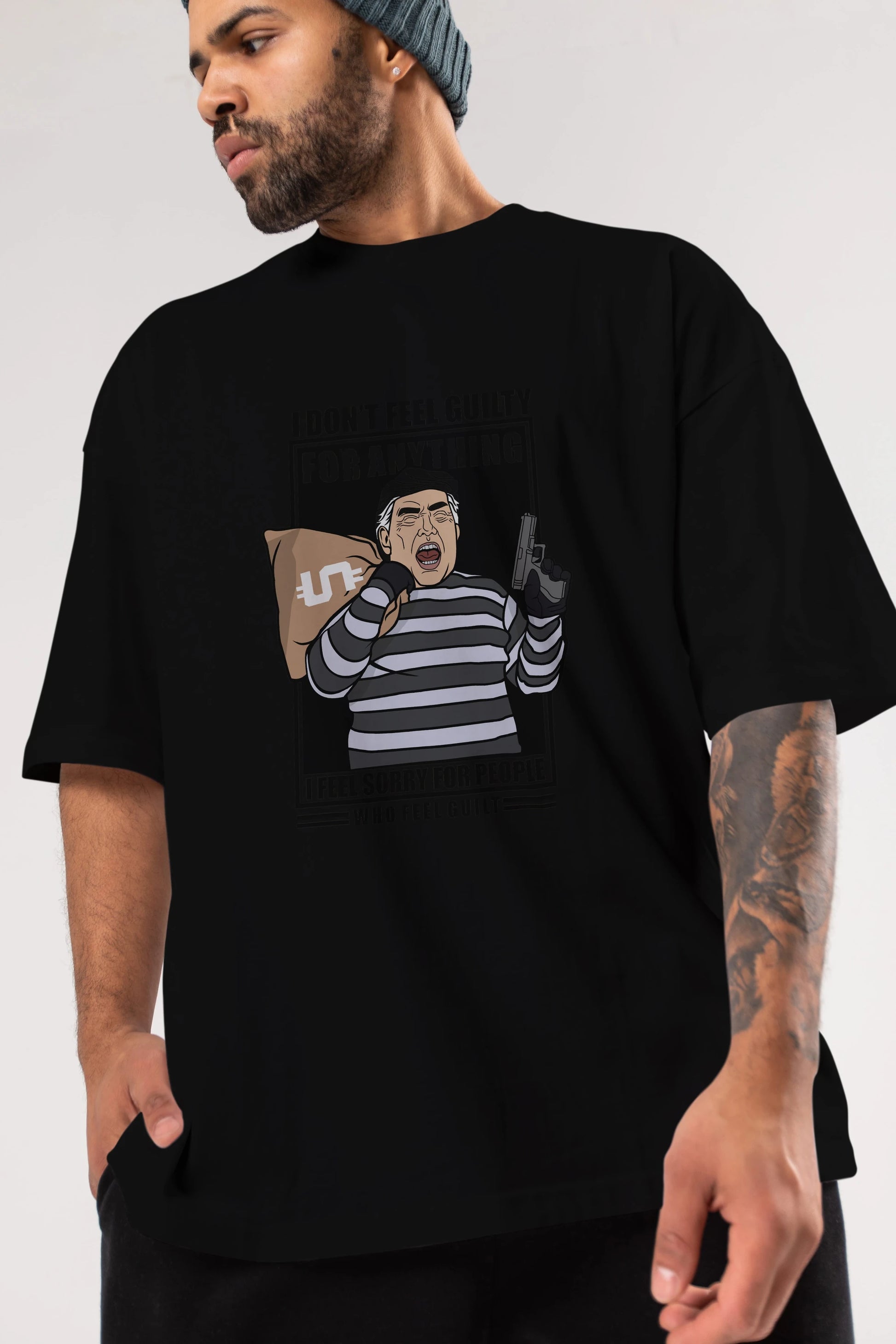 Criminal Trump Ön Baskılı Oversize t-shirt Erkek Kadın Unisex %100 Pamuk tişort