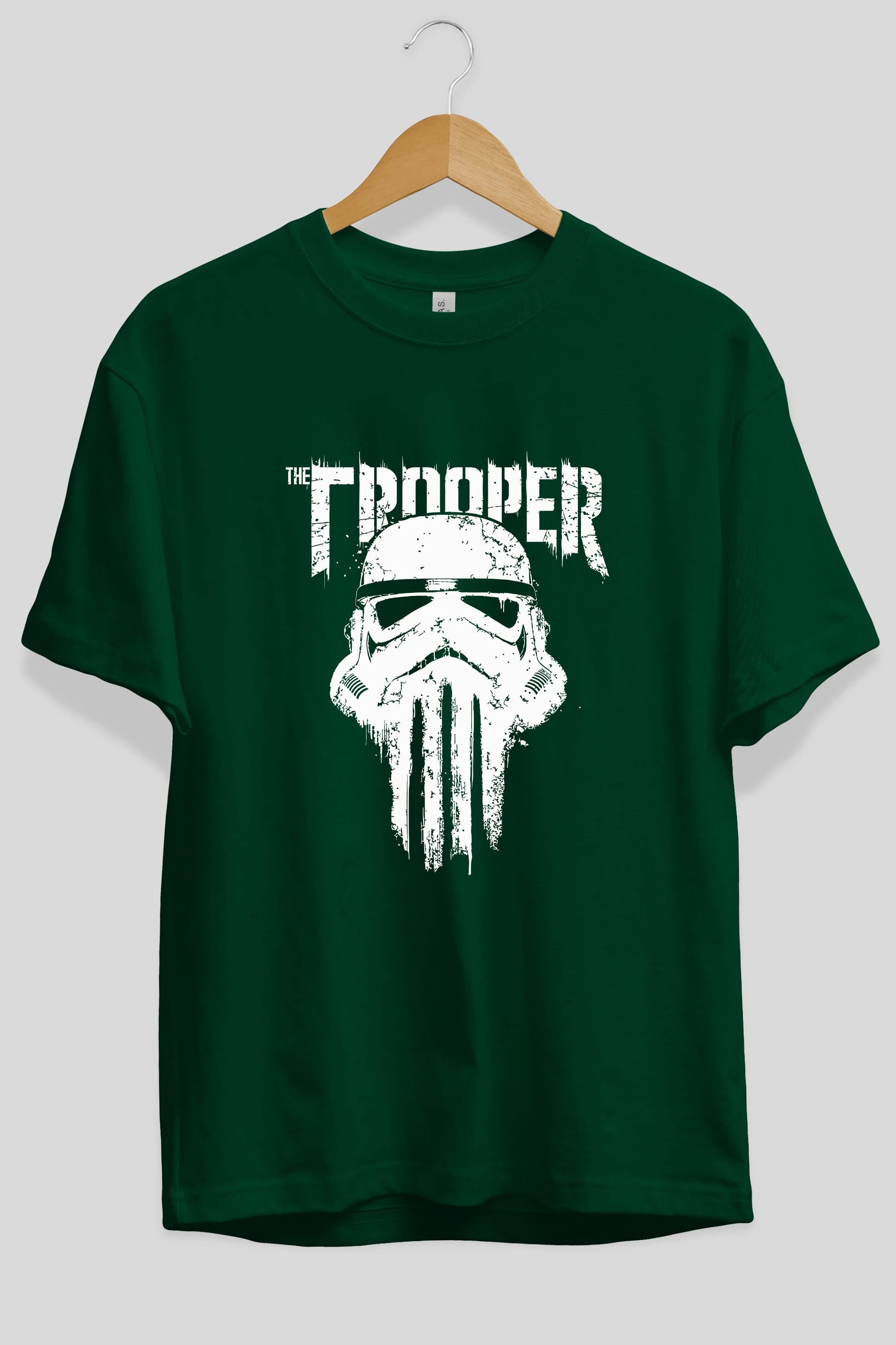 The Trooper Ön Baskılı Oversize t-shirt Erkek Kadın Unisex %100 Pamuk Bisiklet Yaka tişort