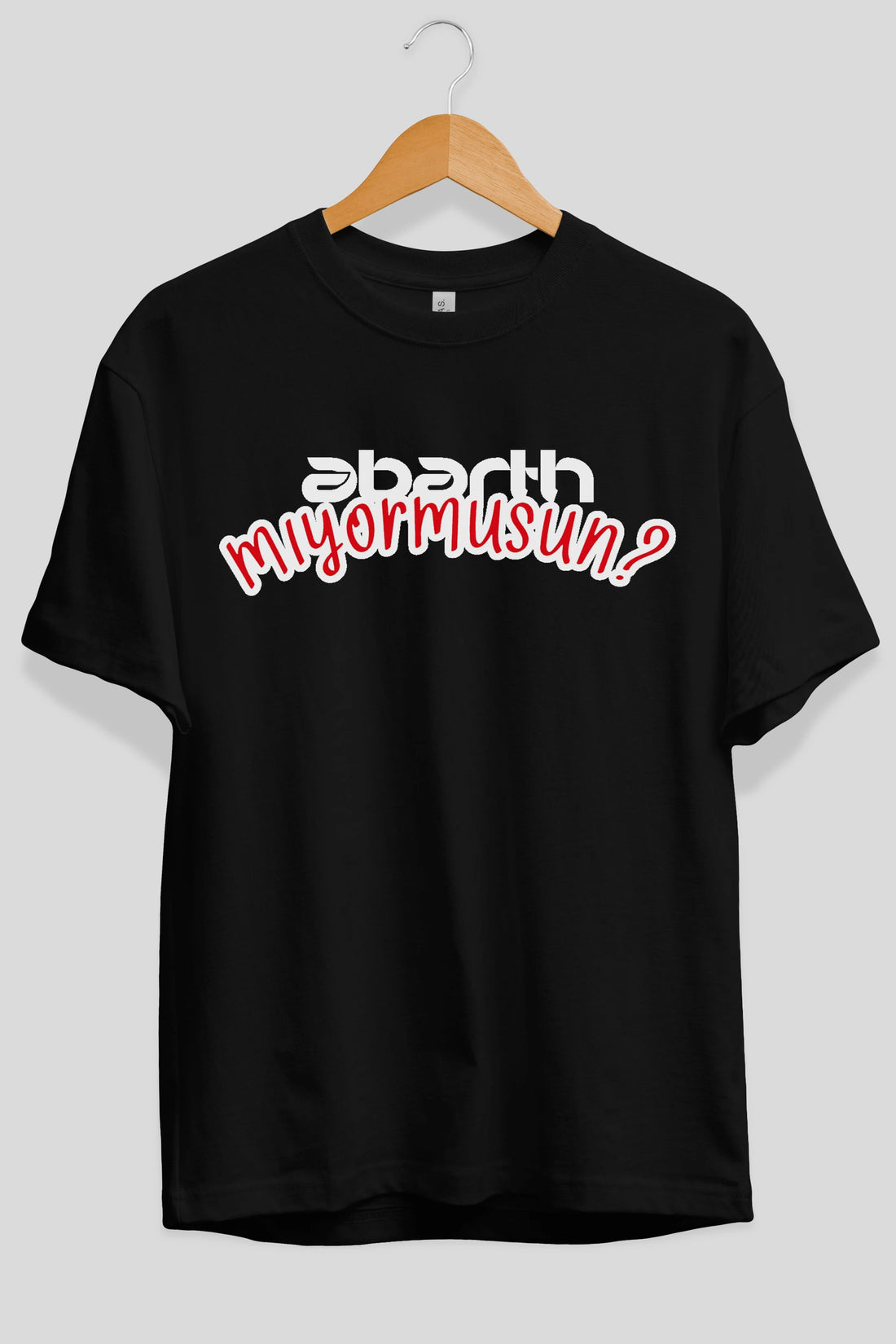 Abarth  Mıyormusun Ön Baskılı Oversize t-shirt %100 pamuk Erkek Kadın Unisex