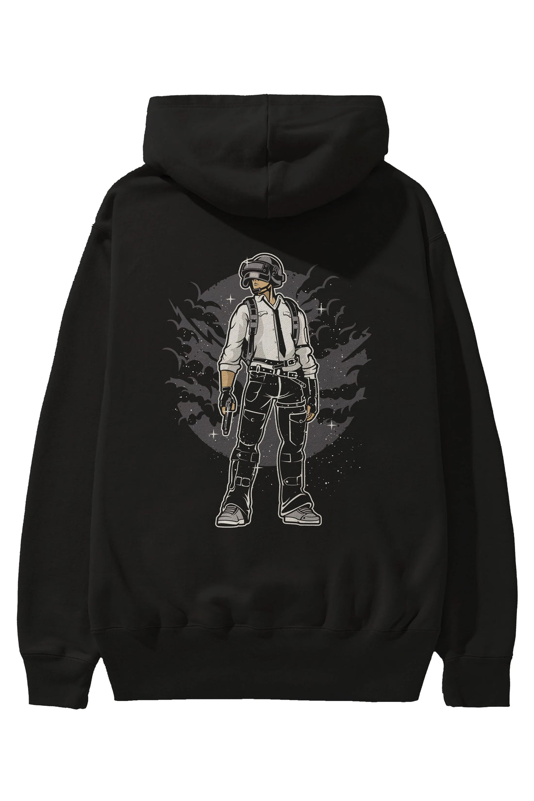 PUBG Arka Baskılı Hoodie Oversize Kapüşonlu Sweatshirt Erkek Kadın Unisex