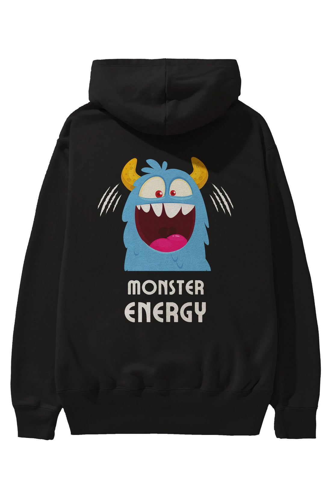 Monster Energy Arka Baskılı Oversize Hoodie Kapüşonlu Sweatshirt Erkek Kadın Unisex