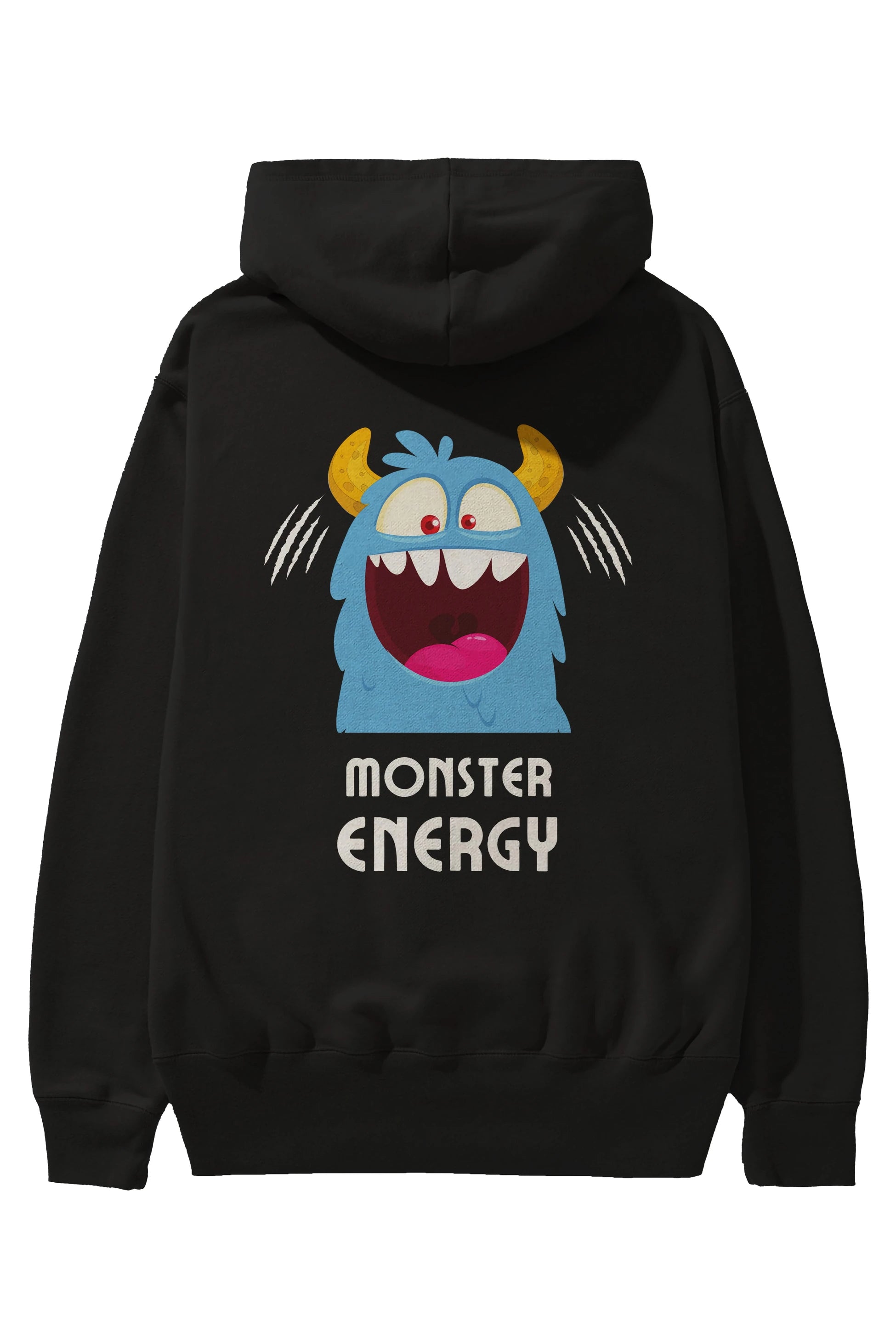 Monster Energy Arka Baskılı Oversize Hoodie Kapüşonlu Sweatshirt Erkek Kadın Unisex
