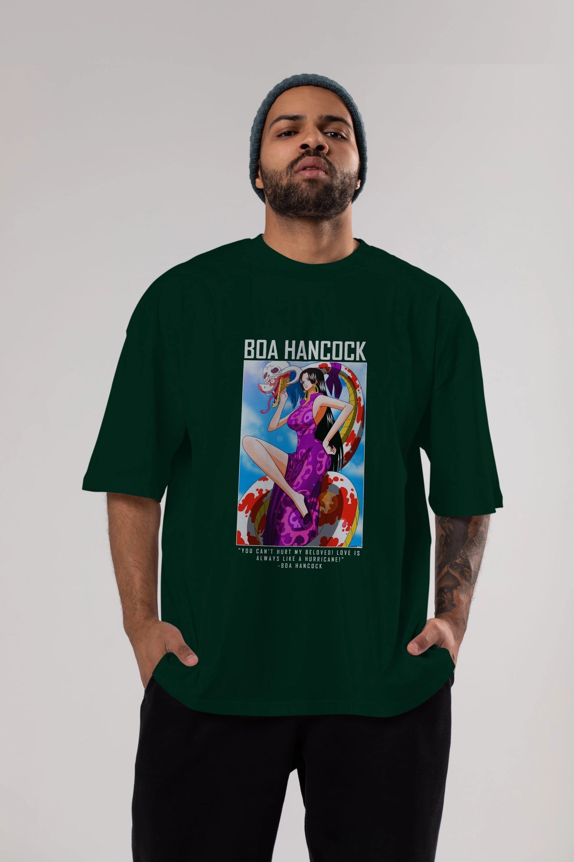 Boa Hancock Anime Ön Baskılı Oversize t-shirt Erkek Kadın Unisex