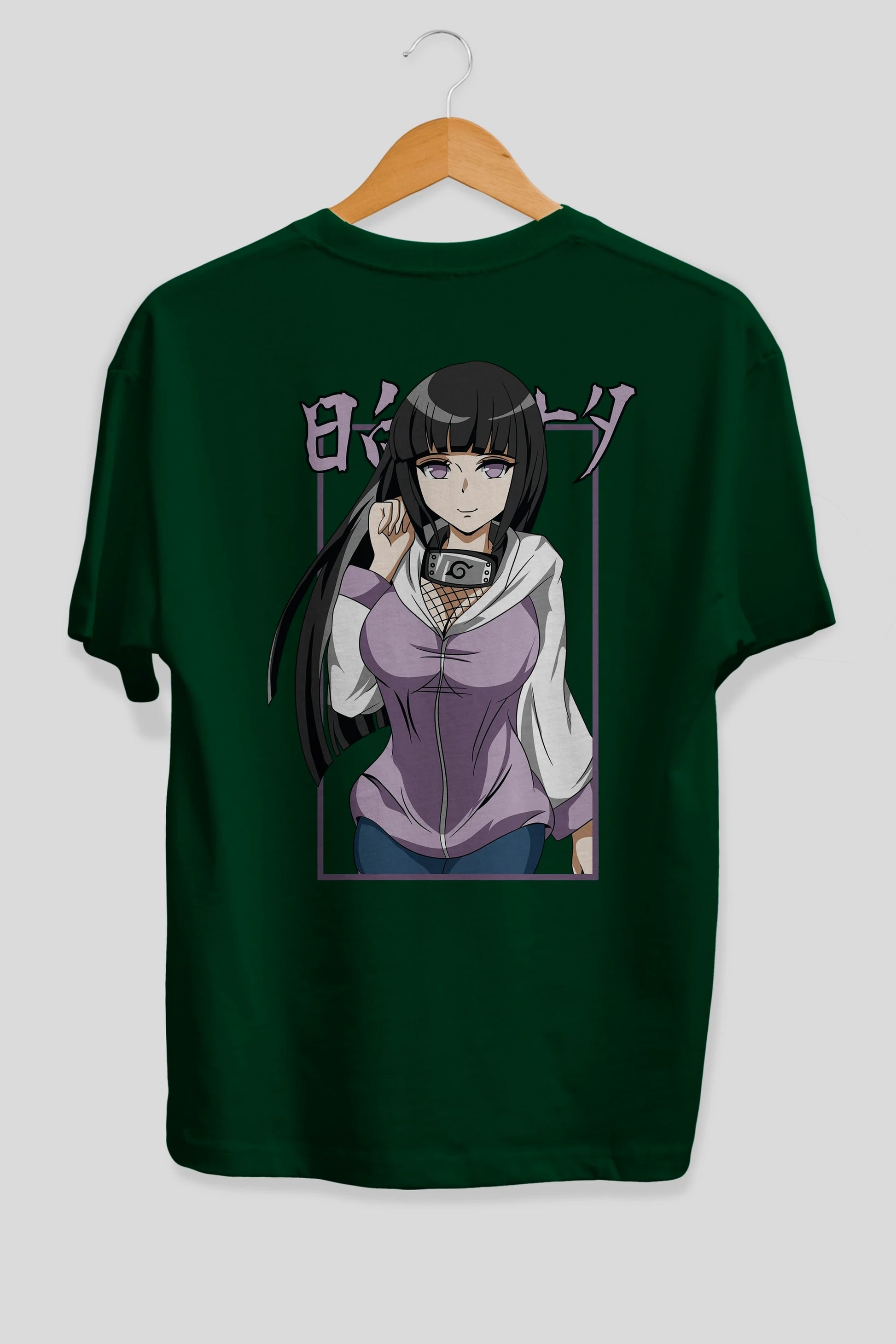 Hinata NARUTO Anime Arka Baskılı Oversize t-shirt Erkek Kadın Unisex