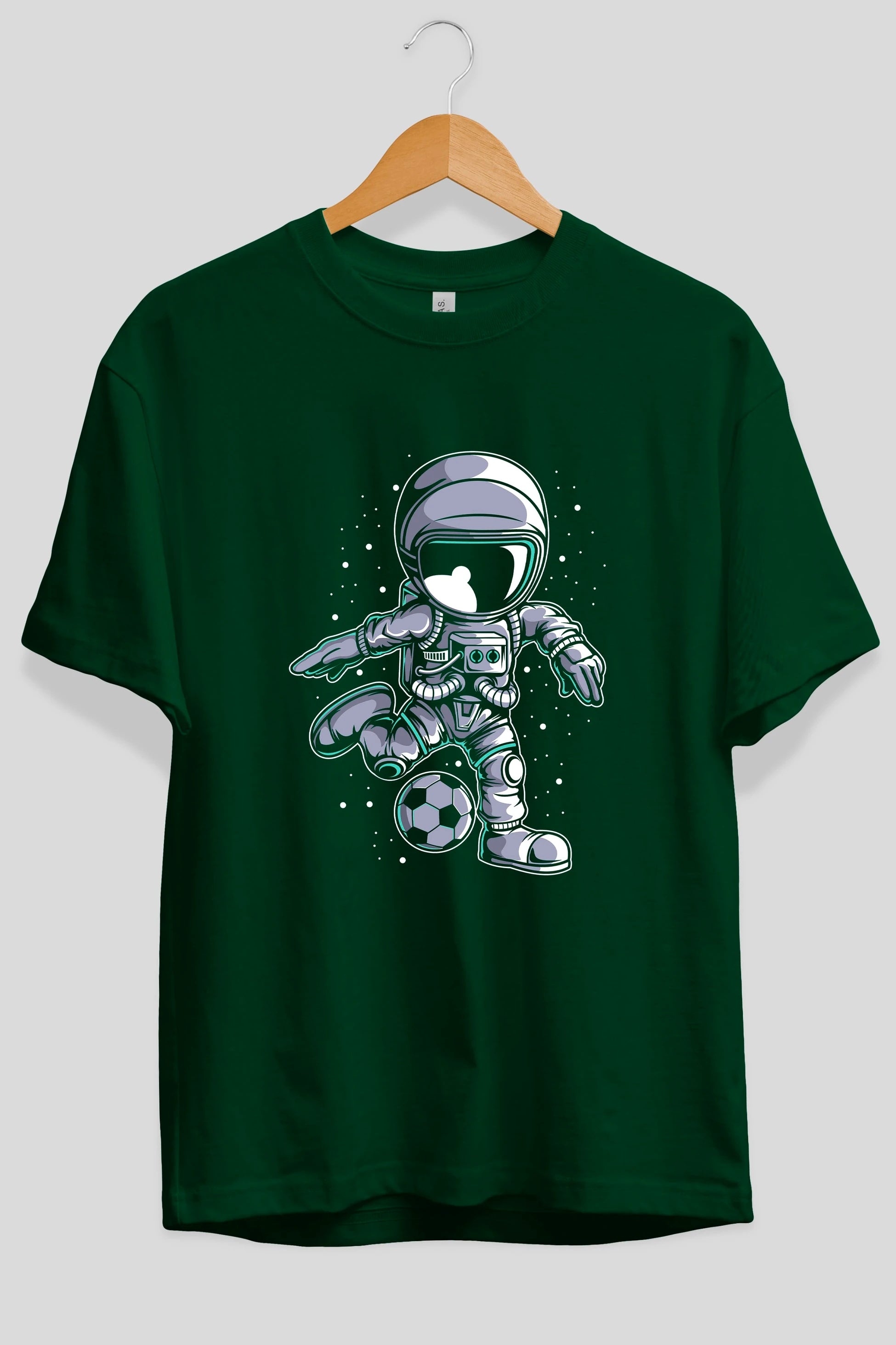 Astronaut Soccer (2) Ön Baskılı Oversize t-shirt Erkek Kadın Unisex