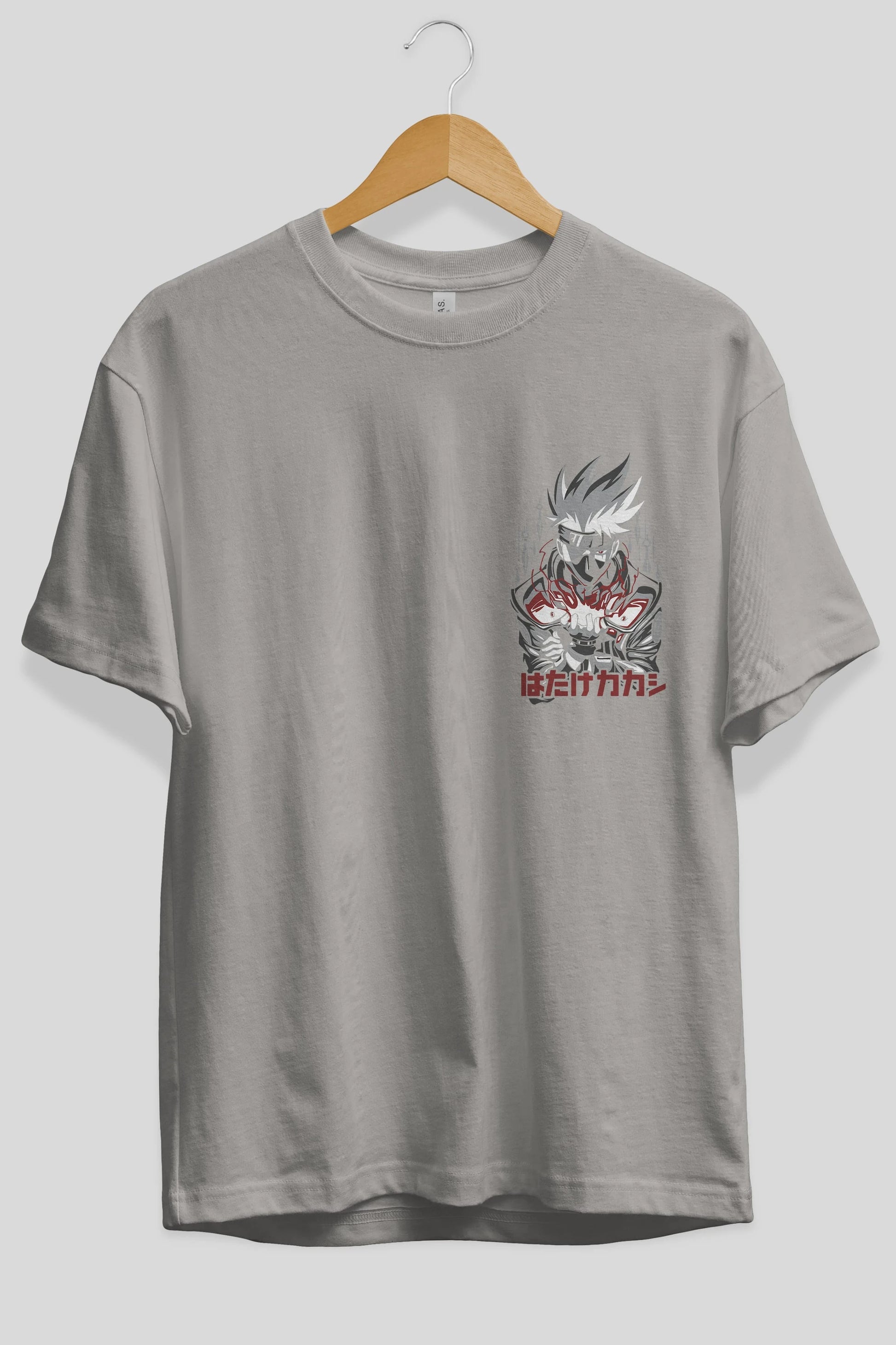 KAKASHI HATAKE NARUTO 1 Ön Sol Baskılı Oversize t-shirt Erkek Kadın Unisex %100 Pamuk Bisiklet Yaka tişort