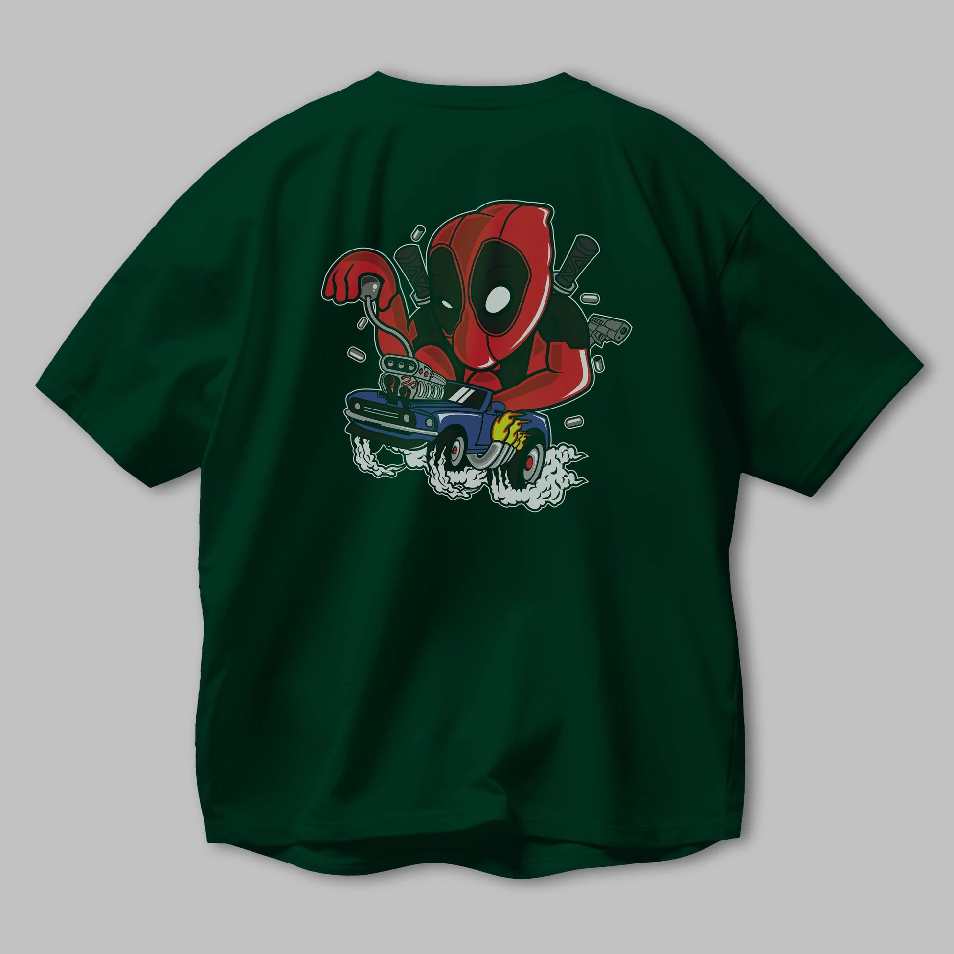 Deadpool (21) Arka Baskılı Oversize t-shirt Erkek Kadın Unisex %100 Pamuk Bisiklet Yaka tişort