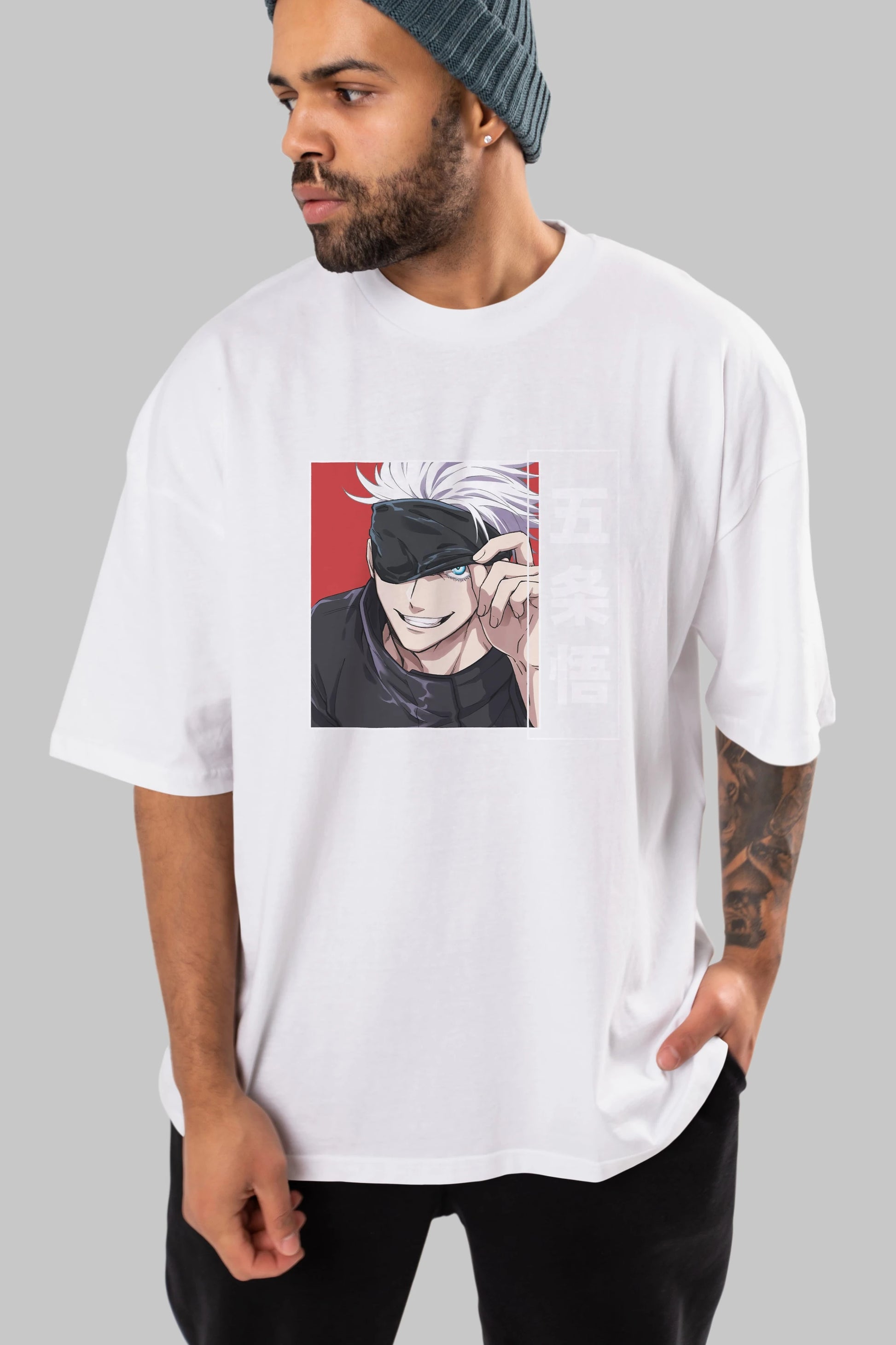 JUJUTSU KAISEN Anime Ön Baskılı Oversize t-shirt %100 pamuk Erkek Kadın Unisex