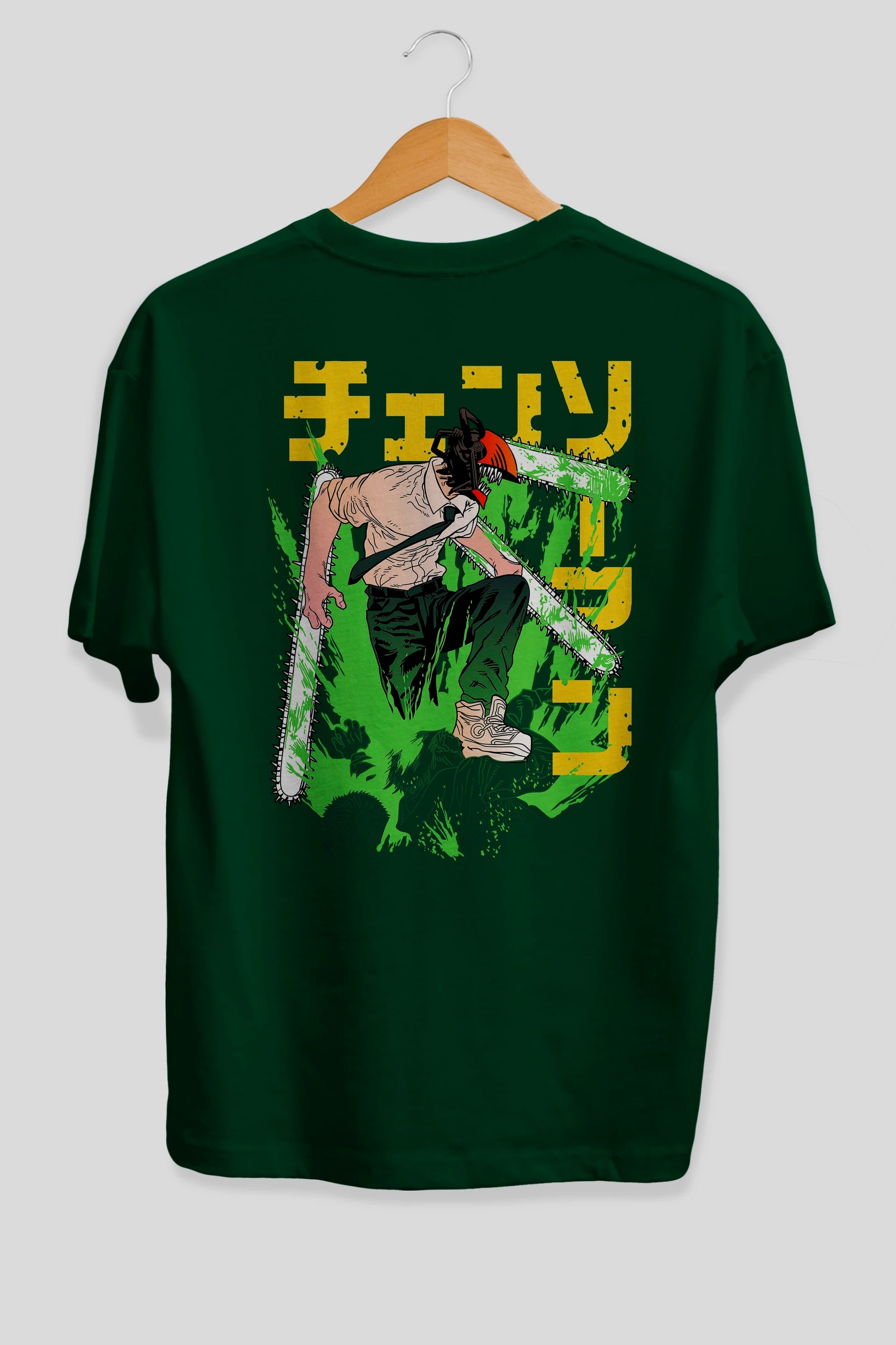 CHAINSAWMAN DENJI Anime Arka Baskılı Oversize t-shirt Erkek Kadın Unisex