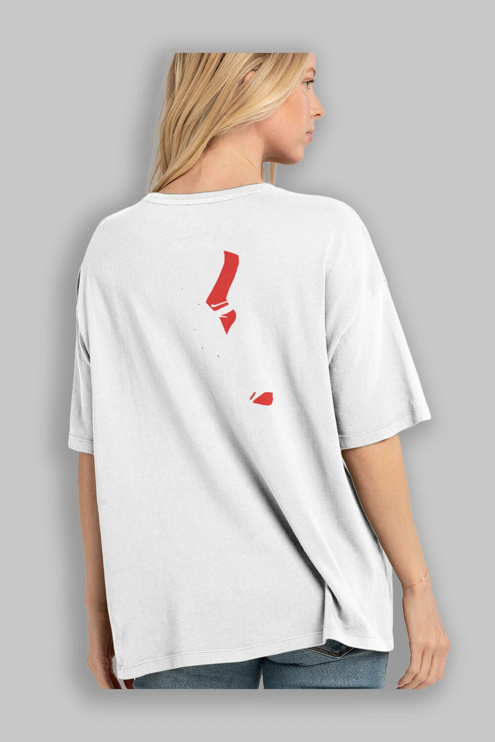 The God of War Arka Baskılı Oversize t-shirt Erkek Kadın Unisex %100 Pamuk Bisiklet Yaka tişort