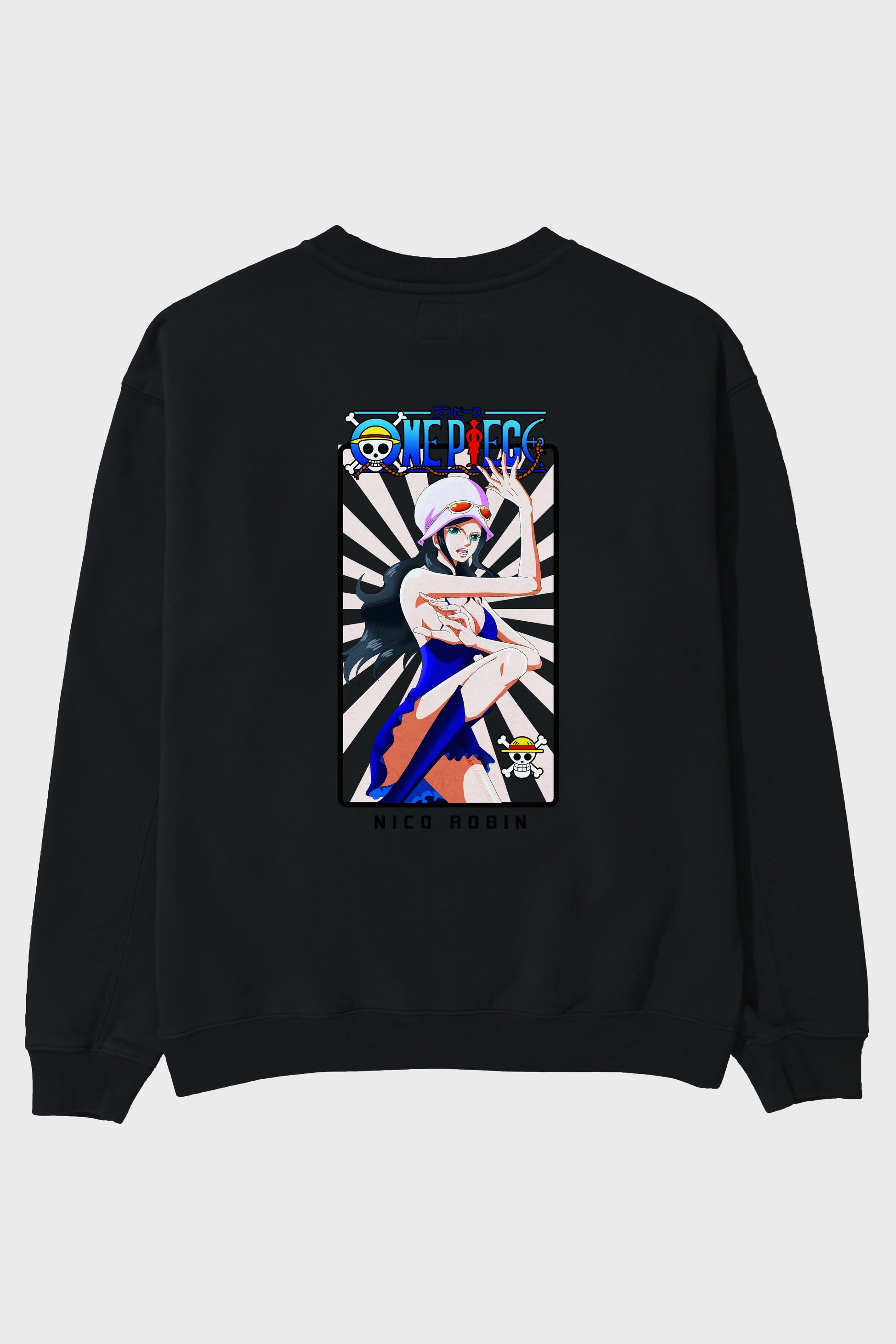 Nico Robin Arka Baskılı Anime Oversize Sweatshirt Erkek Kadın Unisex