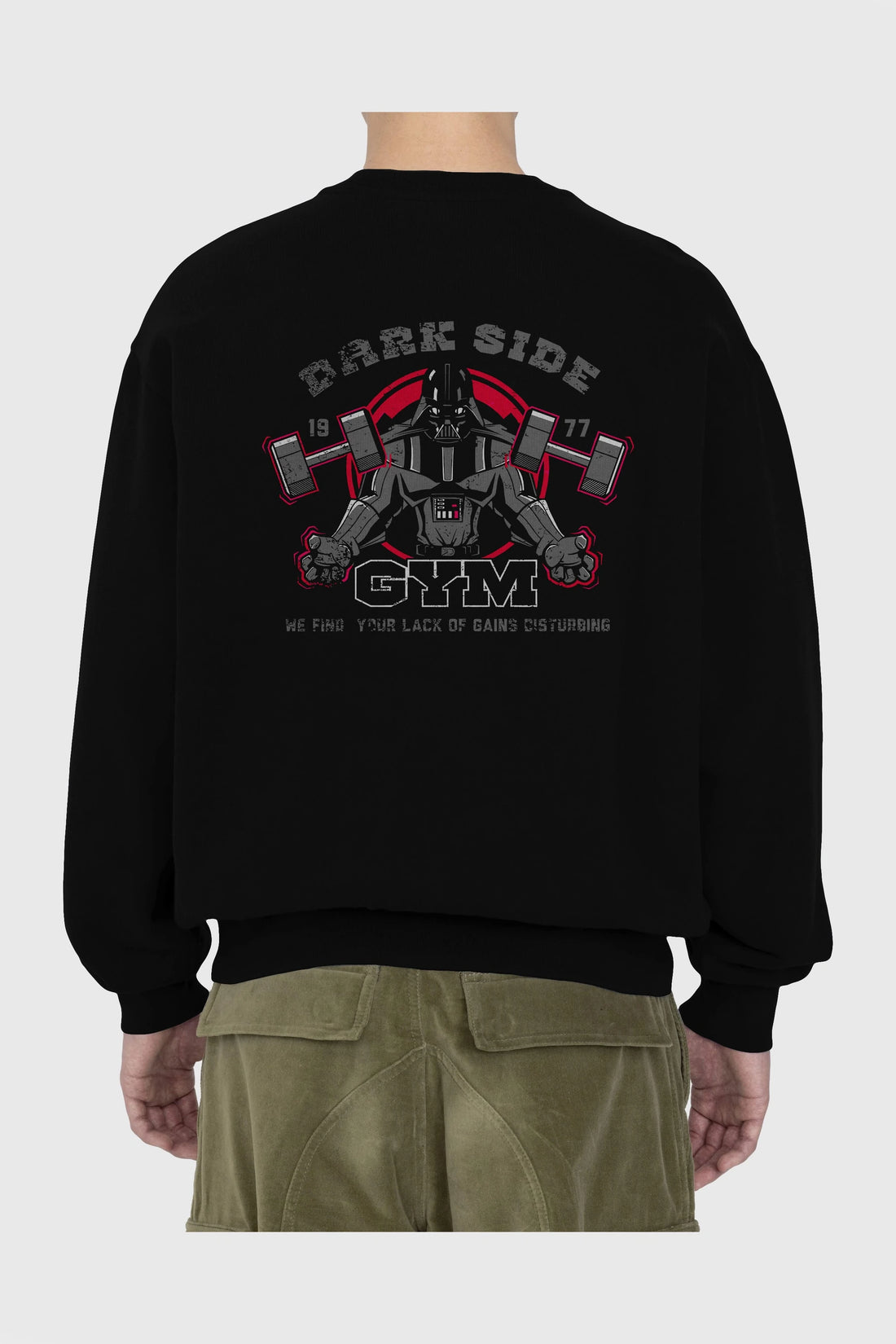 Darth Vader GYM Arka Baskılı Oversize Sweatshirt Erkek Kadın Unisex