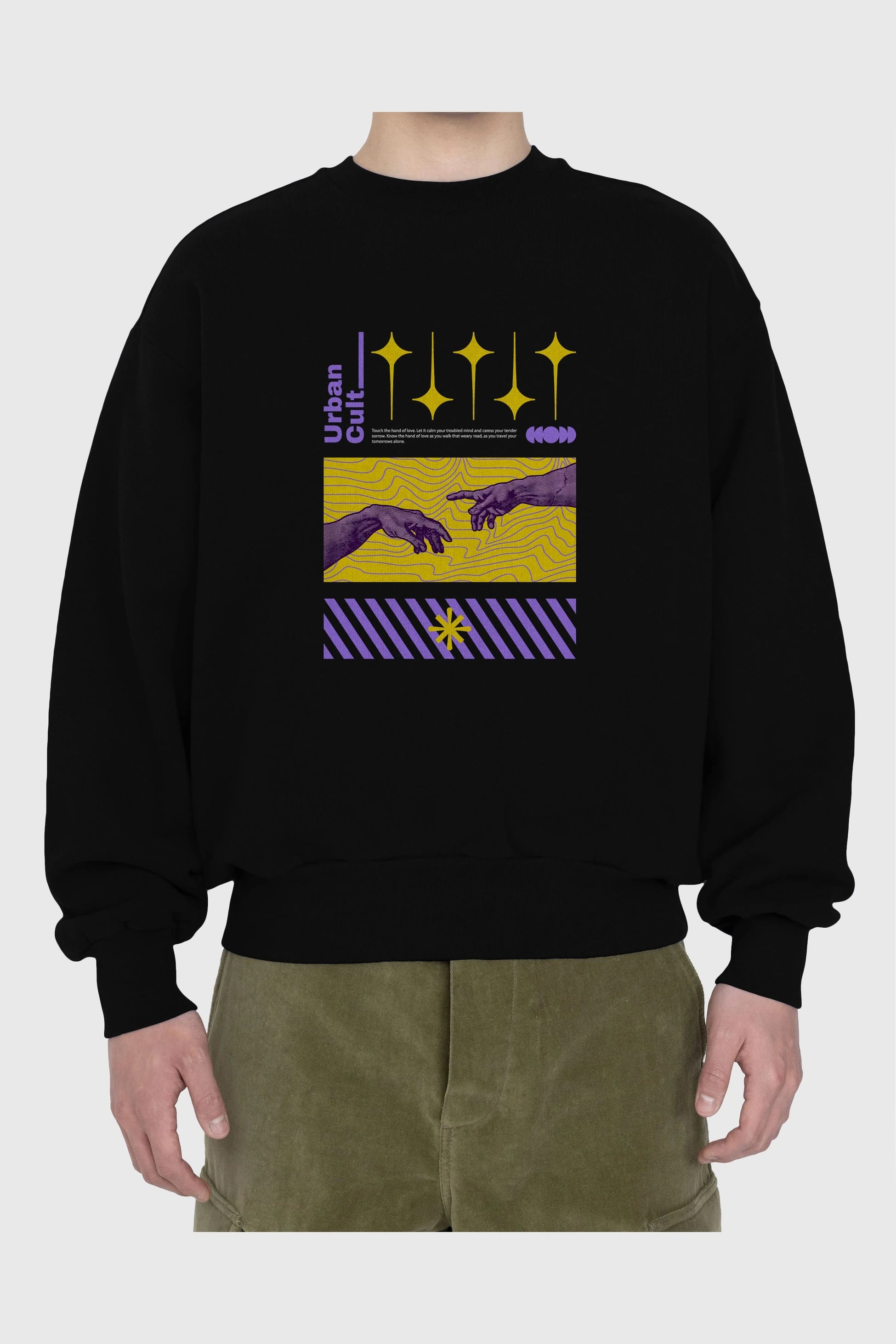 Urban Cult Ön Baskılı Oversize Sweatshirt Erkek Kadın Unisex