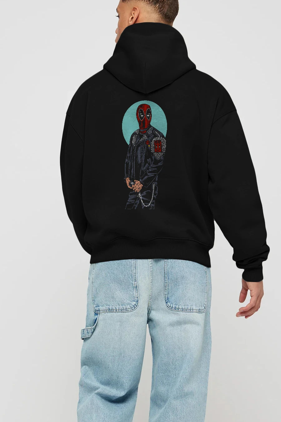 Rebeliion Mercenary Arka Baskılı Hoodie Oversize Kapüşonlu Sweatshirt Erkek Kadın Unisex