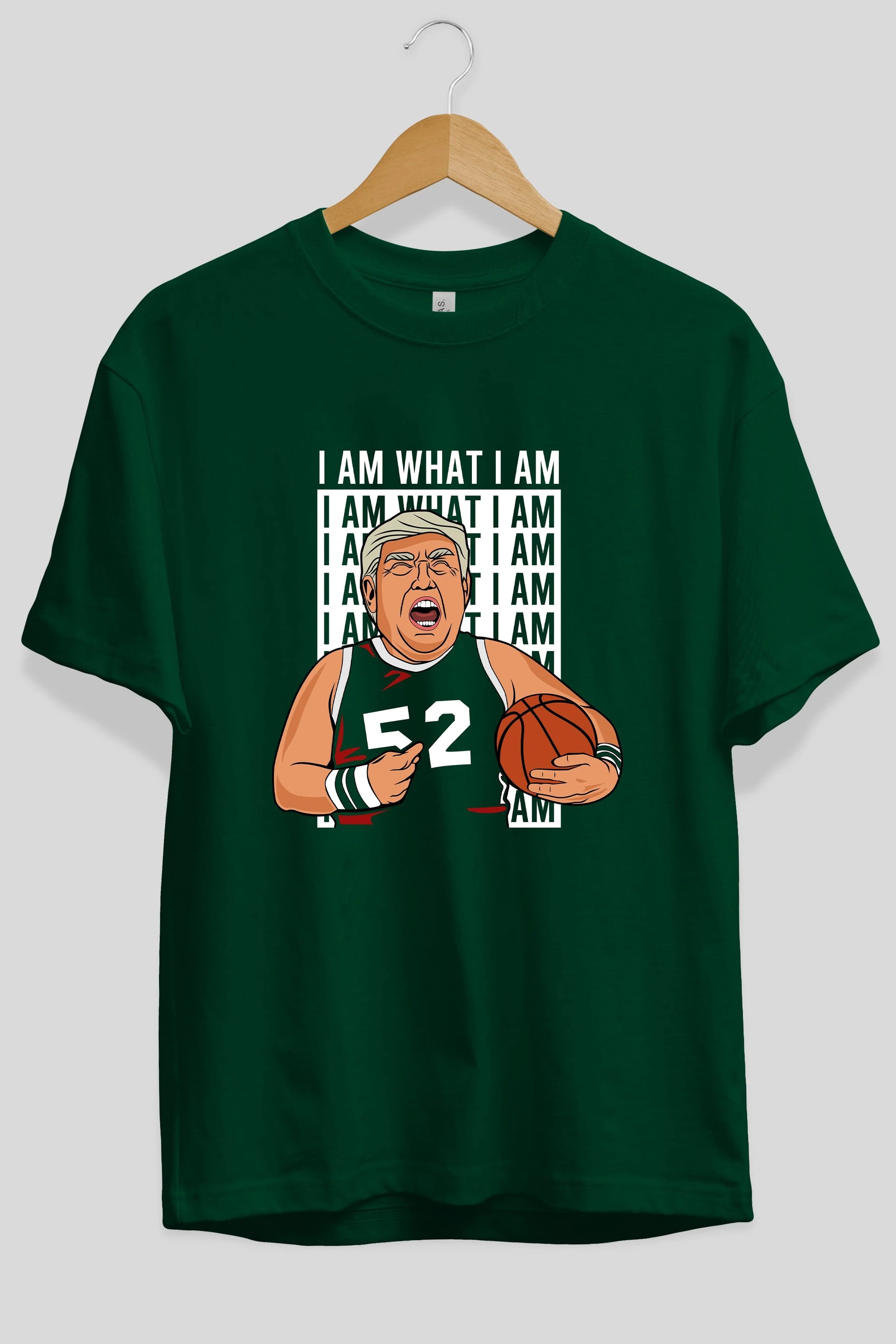 Trump Basketball Ön Baskılı Oversize t-shirt Erkek Kadın Unisex %100 Pamuk tişort