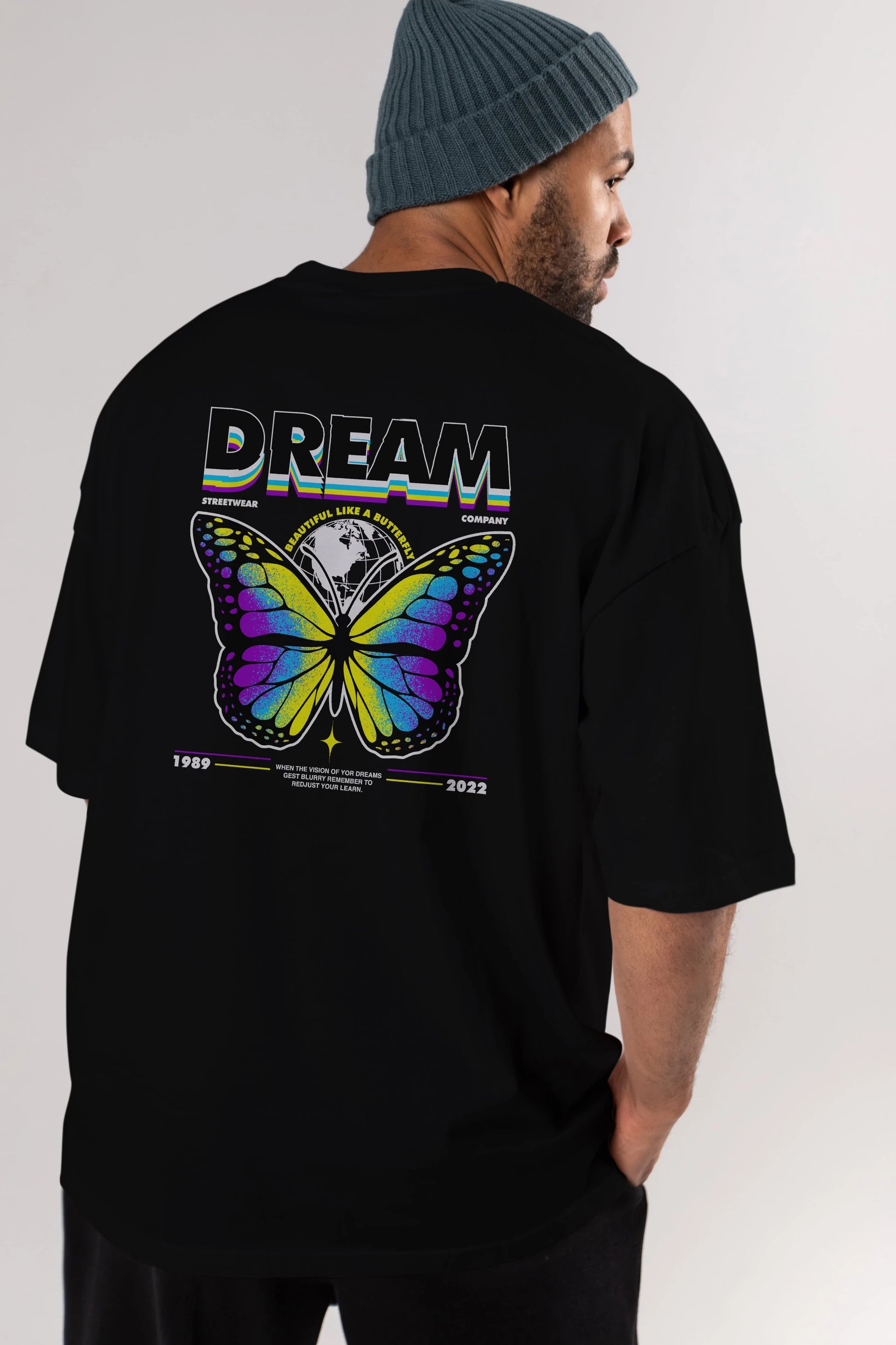 Dream Company Arka Baskılı Oversize t-shirt Erkek Kadın Unisex