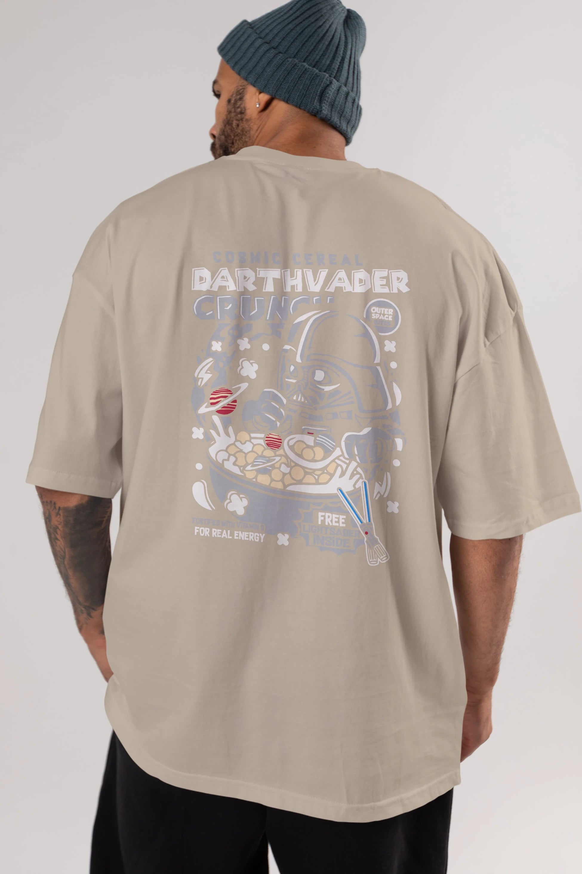 Darth Vader (2) Arka Baskılı Oversize t-shirt Erkek Kadın Unisex %100 Pamuk Bisiklet Yaka tişort