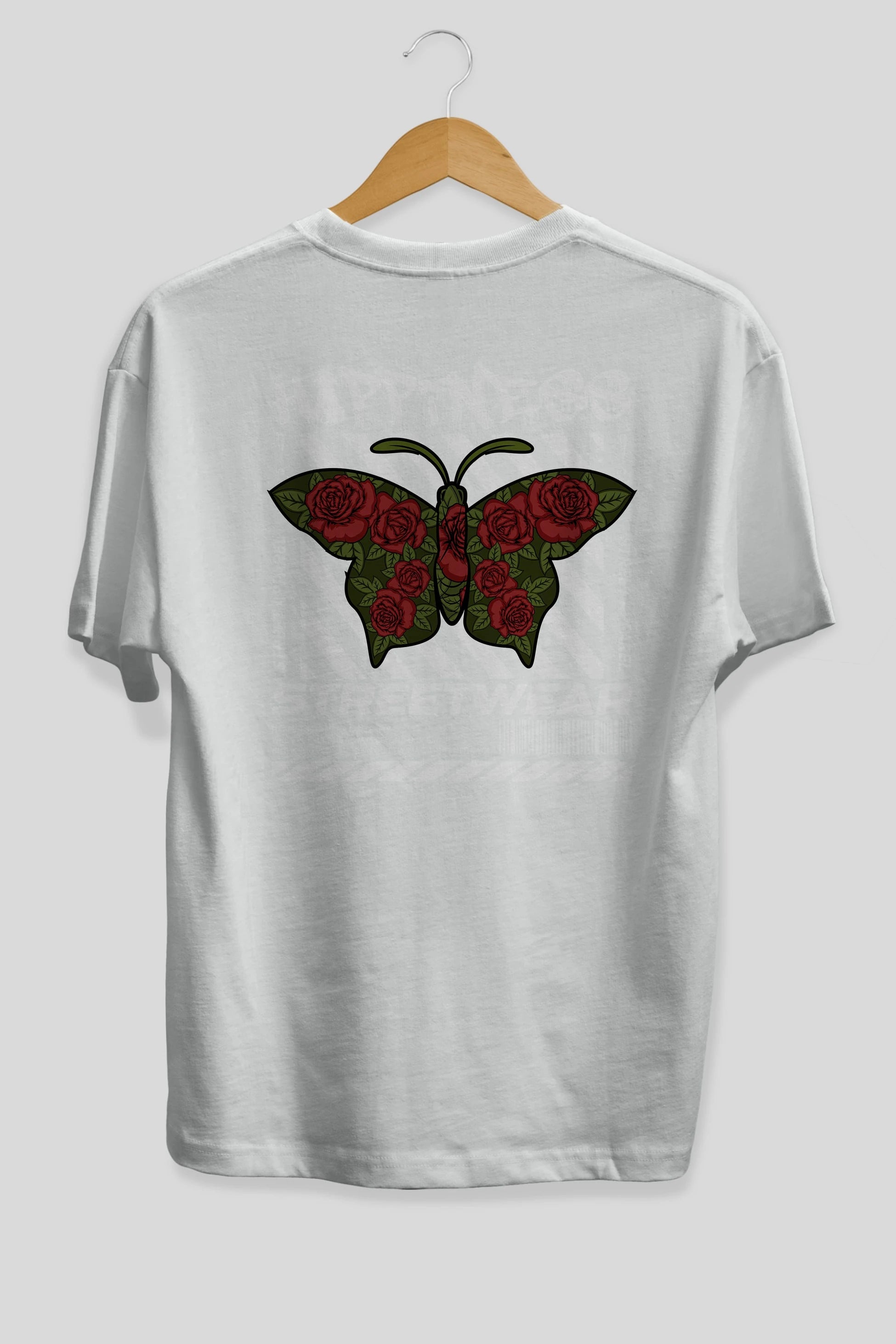 Happiness Streetwear Arka Baskılı Oversize t-shirt Erkek Kadın Unisex