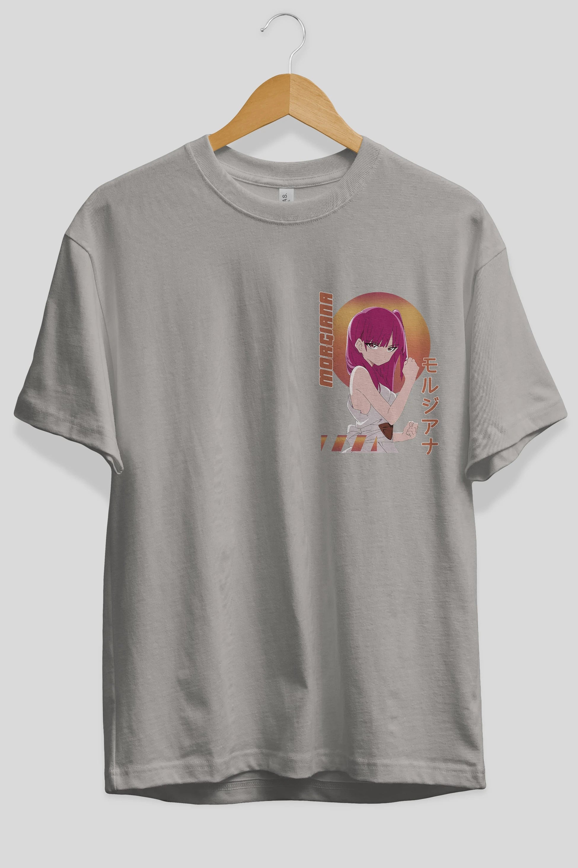 Morgiana 5 Ön Sol Baskılı Oversize t-shirt Erkek Kadın Unisex %100 Pamuk Bisiklet Yaka tişort