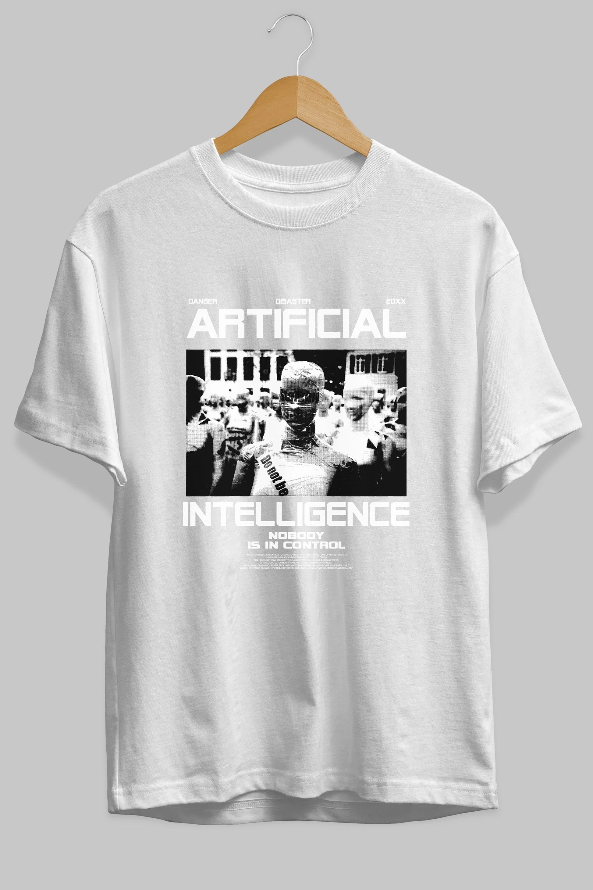 Artificial Intelligence Ön Baskılı Oversize t-shirt Erkek Kadın Unisex
