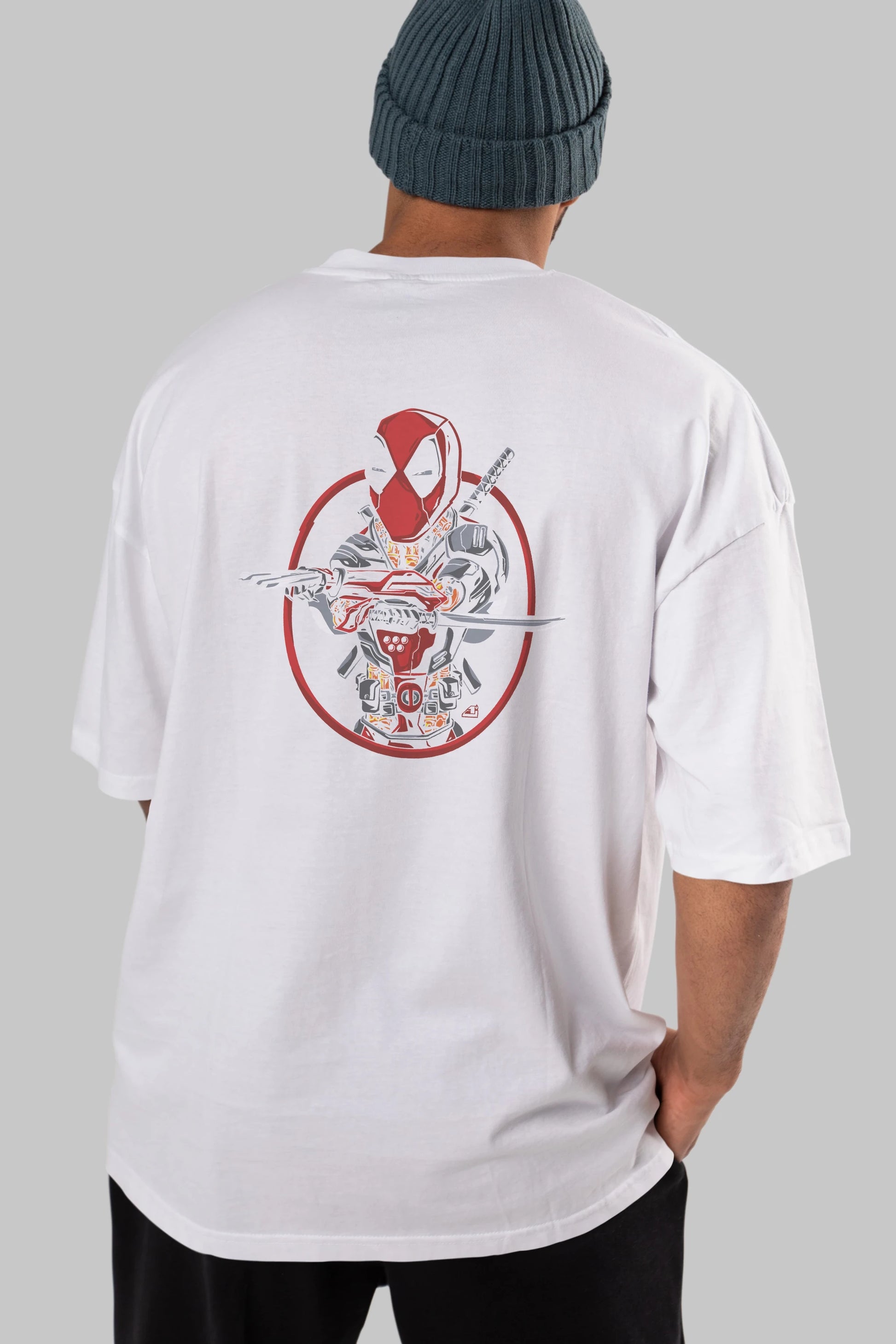 Deadpool (5) Arka Baskılı Oversize t-shirt Erkek Kadın Unisex %100 Pamuk Bisiklet Yaka tişort