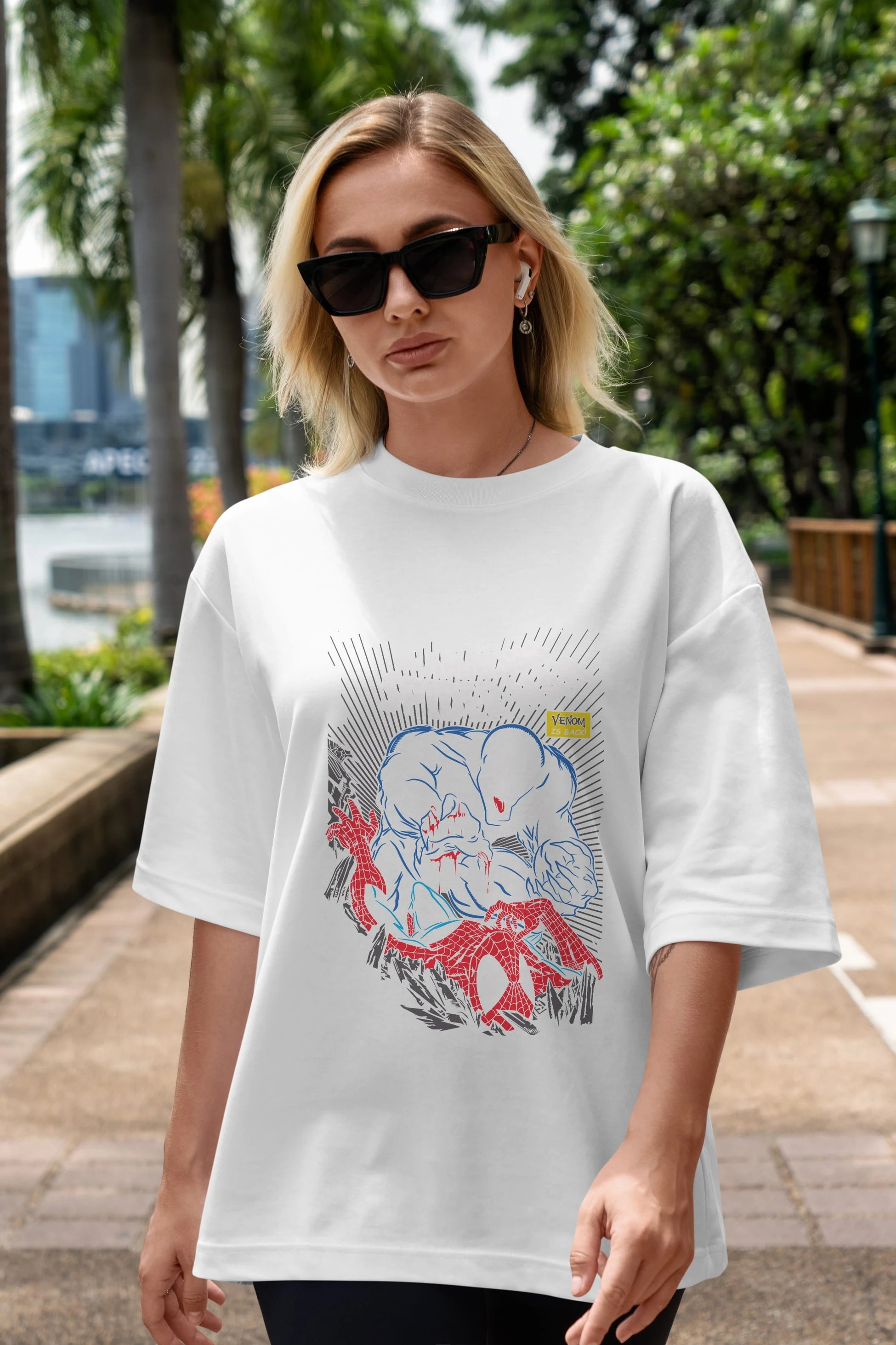 Venom (19) Ön Baskılı Oversize t-shirt Erkek Kadın Unisex %100 Pamuk Bisiklet Yaka tişort