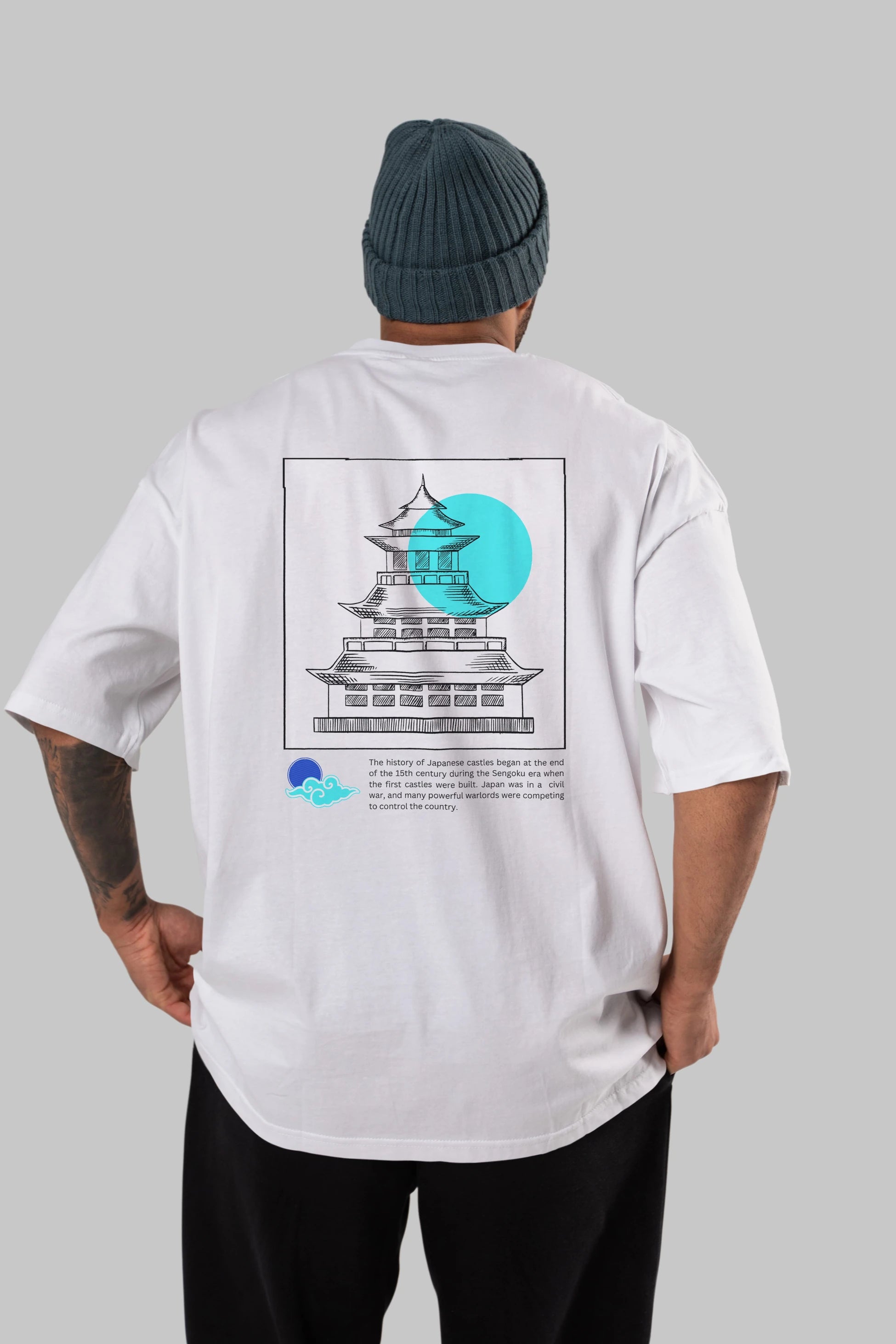 Japan Streetwear Arka Baskılı Oversize t-shirt Erkek Kadın Unisex