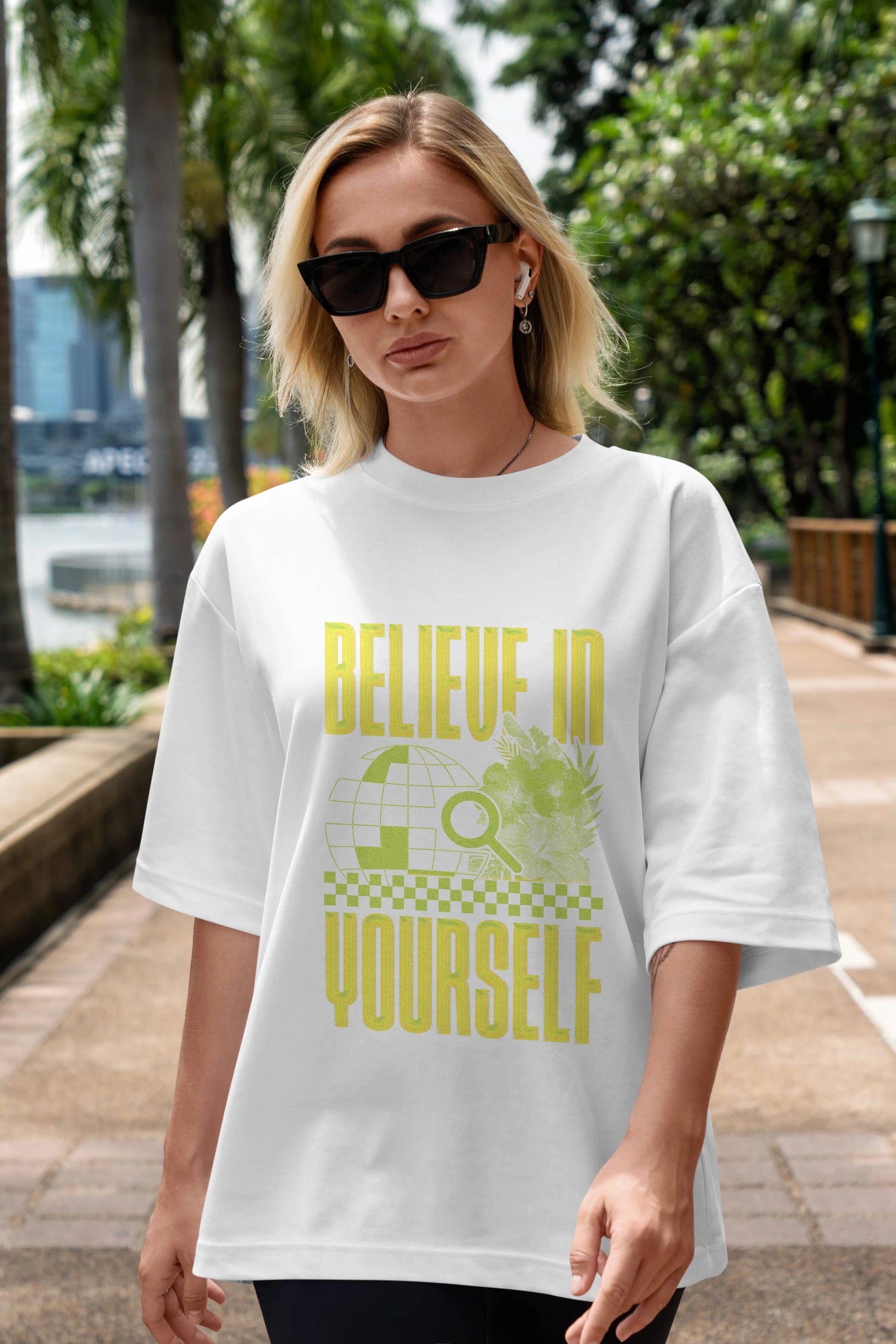 Believe in yourself Ön Baskılı Oversize t-shirt Erkek Kadın Unisex