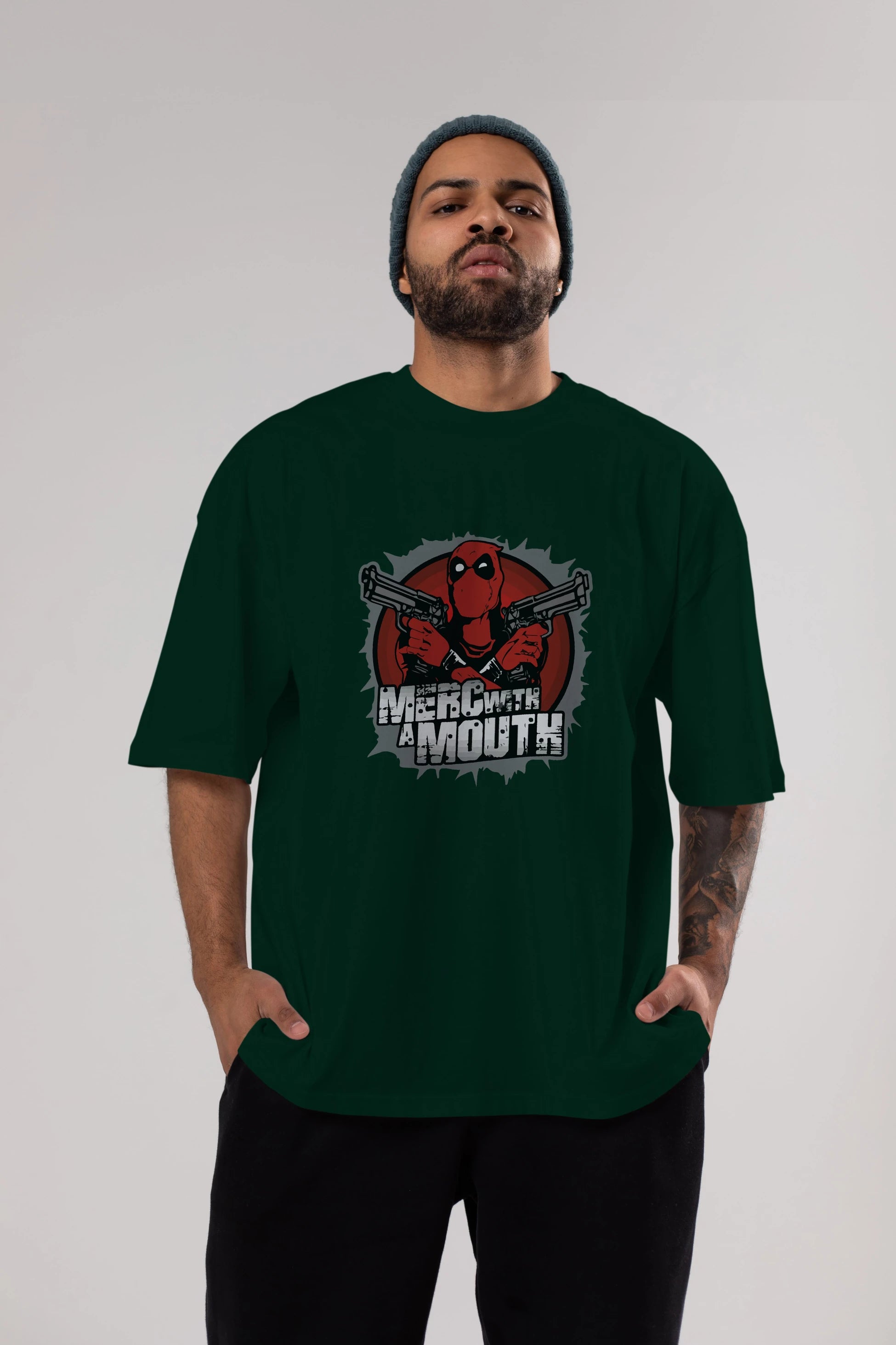 Deadpool (13) Ön Baskılı Oversize t-shirt Erkek Kadın Unisex %100 Pamuk Bisiklet Yaka tişort