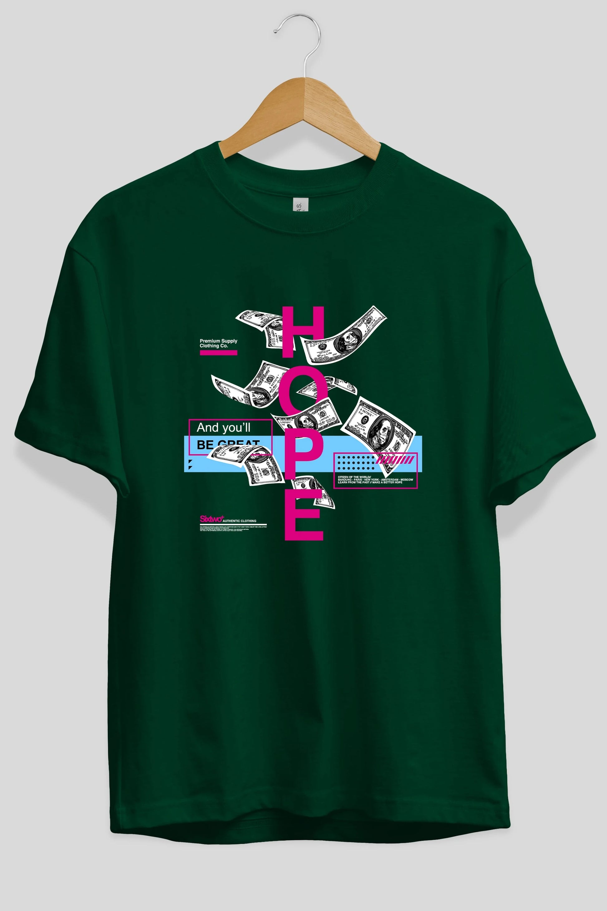 Hope Ön Baskılı Oversize t-shirt Erkek Kadın Unisex