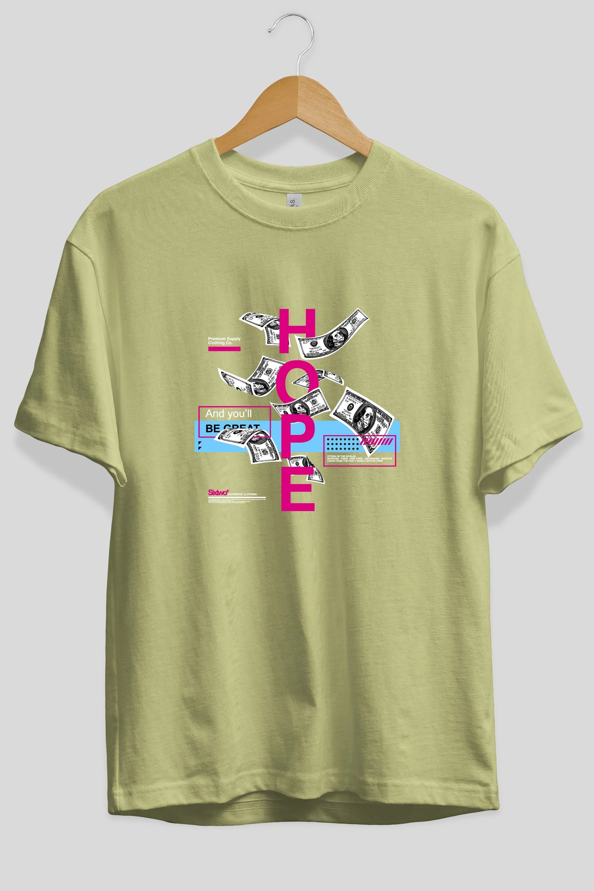 Hope Ön Baskılı Oversize t-shirt Erkek Kadın Unisex