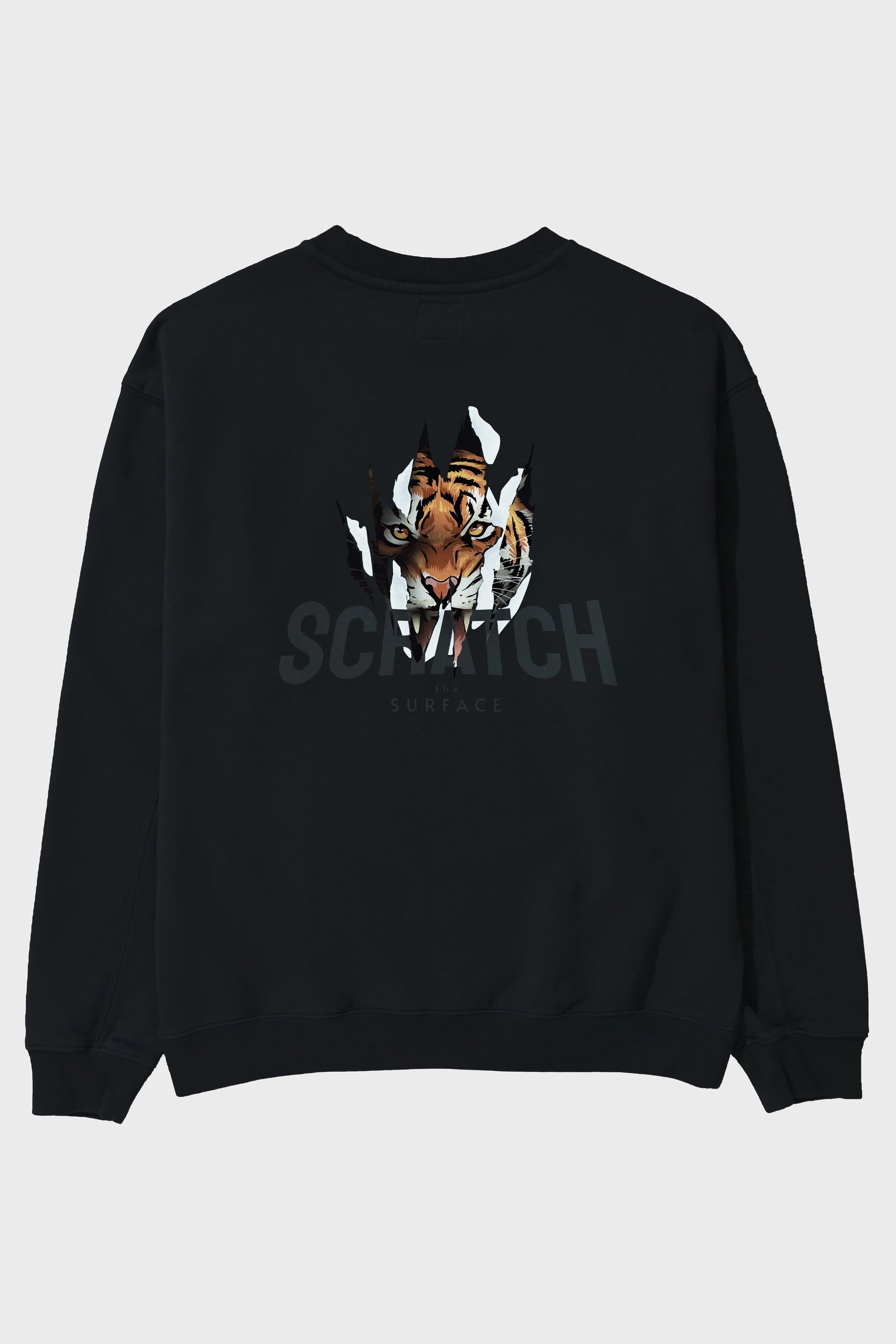 Teddy Bear Scratch Arka Baskılı Oversize Sweatshirt Erkek Kadın Unisex
