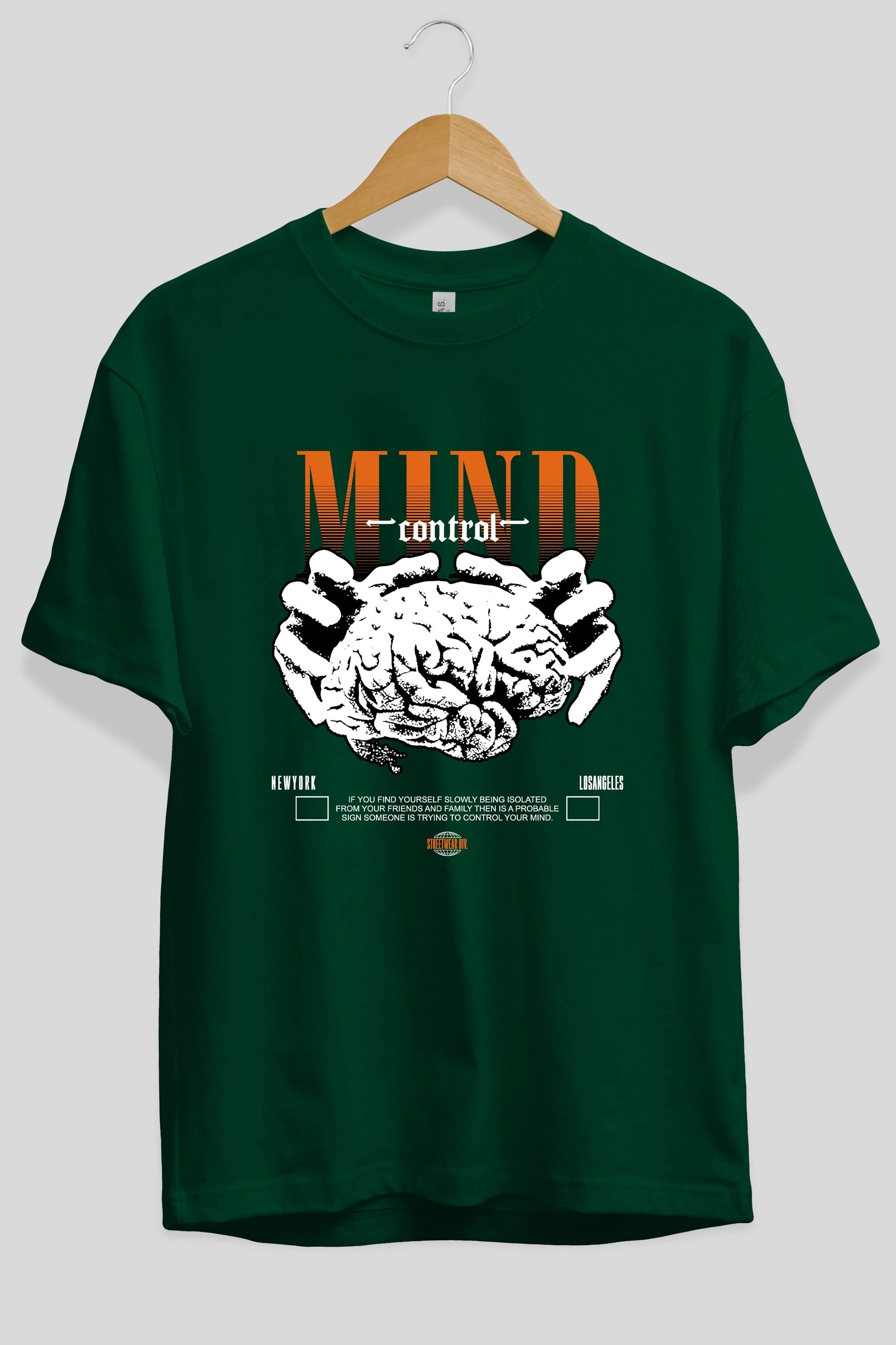 Mind Control Ön Baskılı Oversize t-shirt Erkek Kadın Unisex