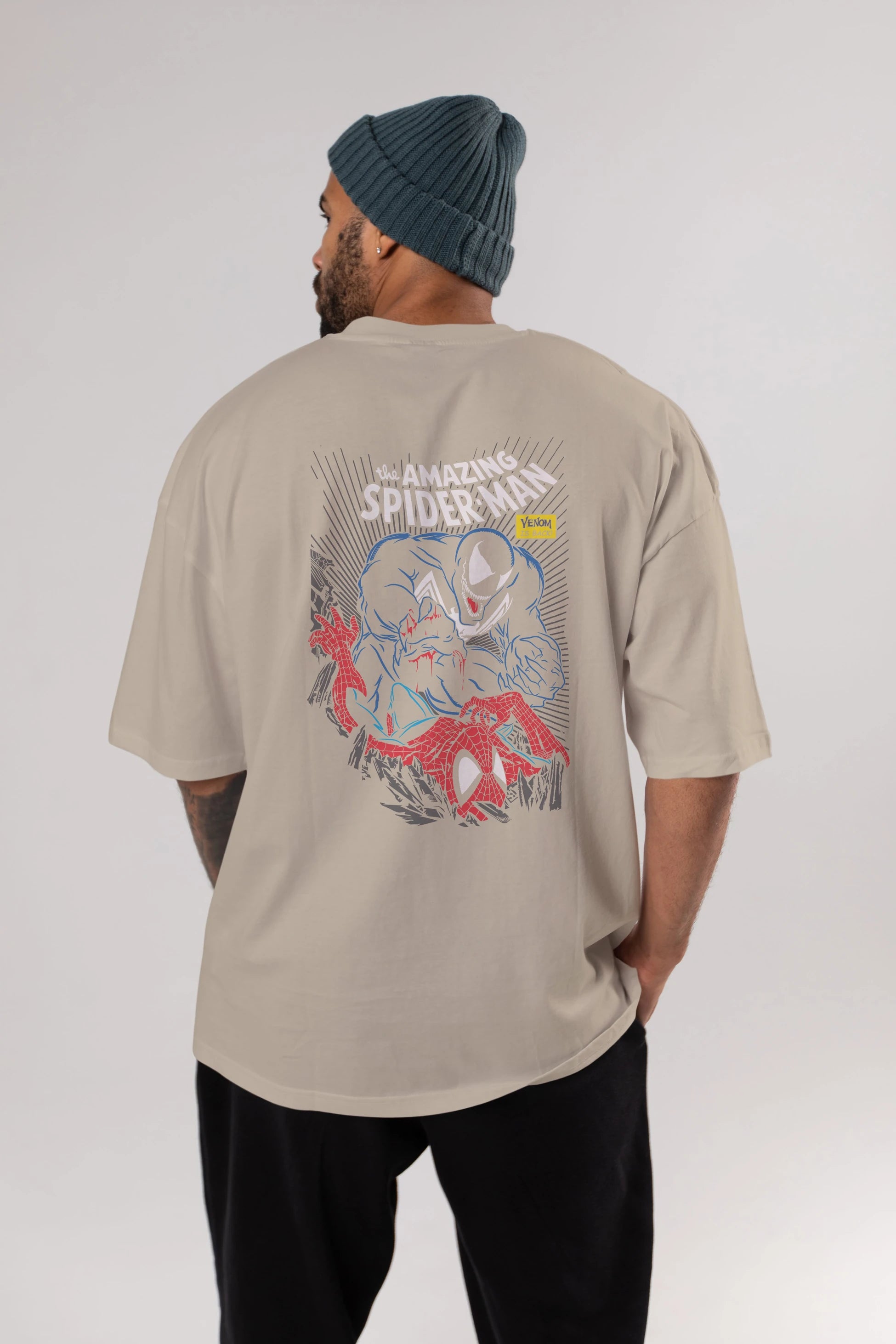 Venom (19) Arka Baskılı Oversize t-shirt Erkek Kadın Unisex %100 Pamuk Bisiklet Yaka tişort