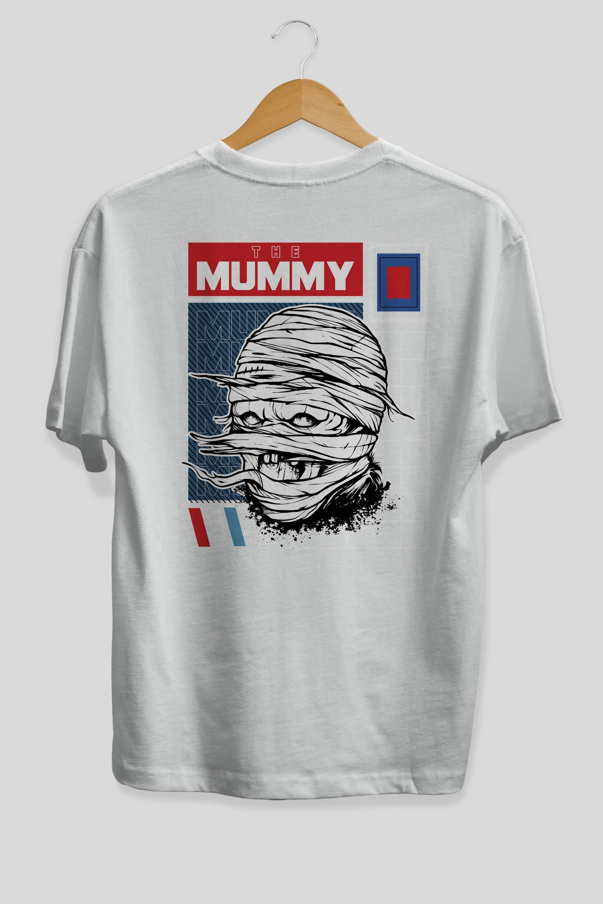The Mummy Arka Baskılı Oversize t-shirt Erkek Kadın Unisex
